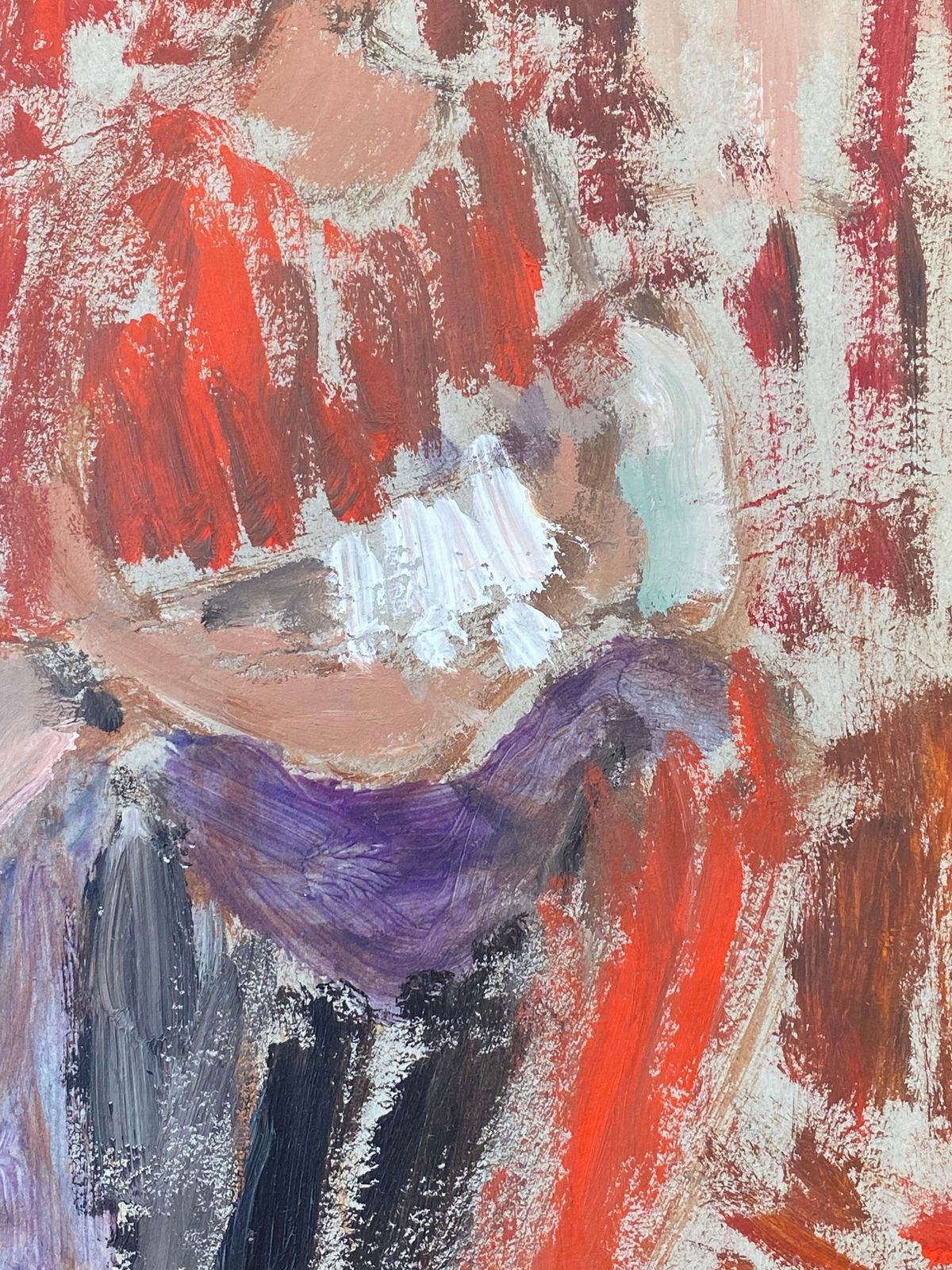 Unknown20th Century German Modernist Oil Painting, Mother & Childcirca 1940s photo for sale
