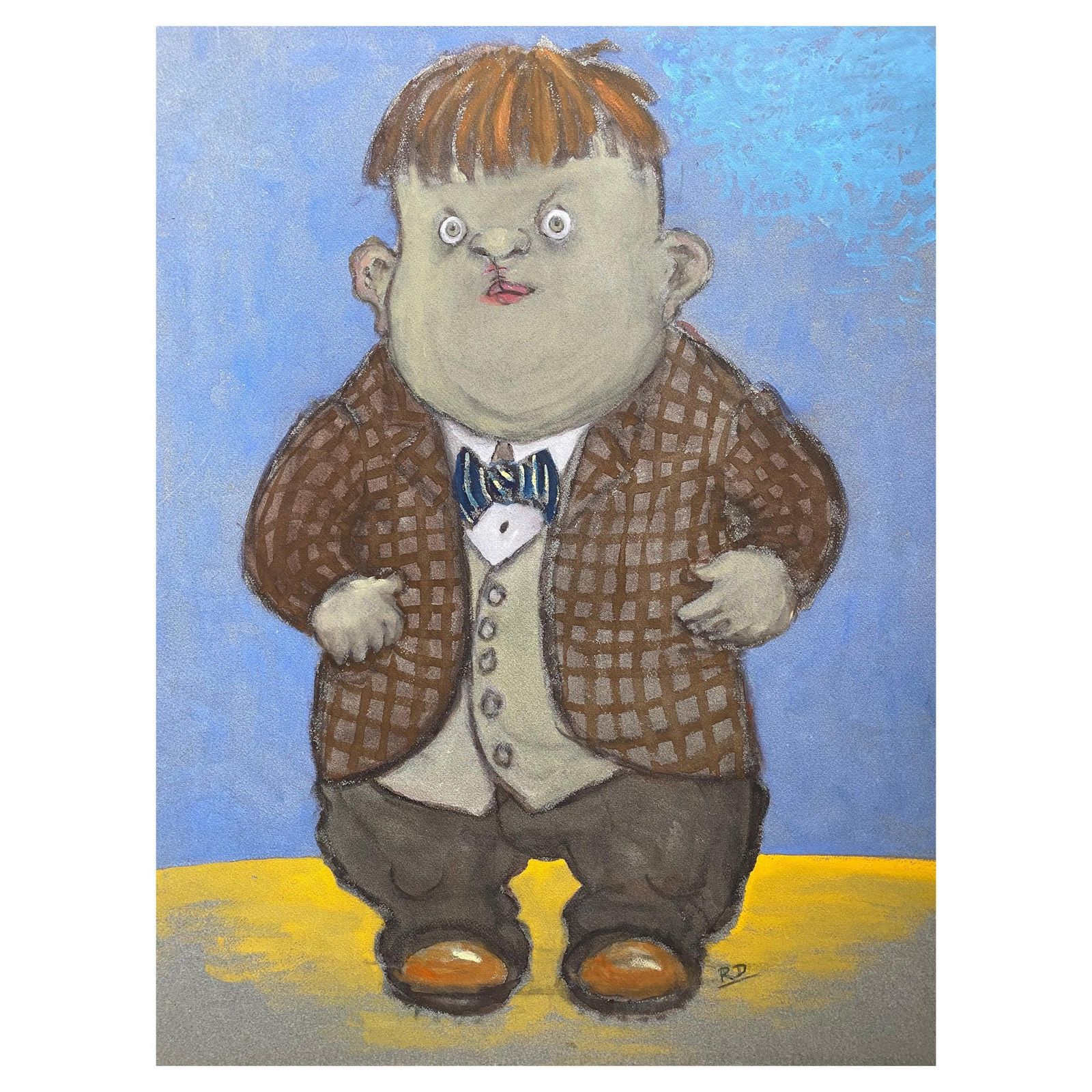 Unknown1960's French Portrait Young Gentleman Caricaturecirca 1960s