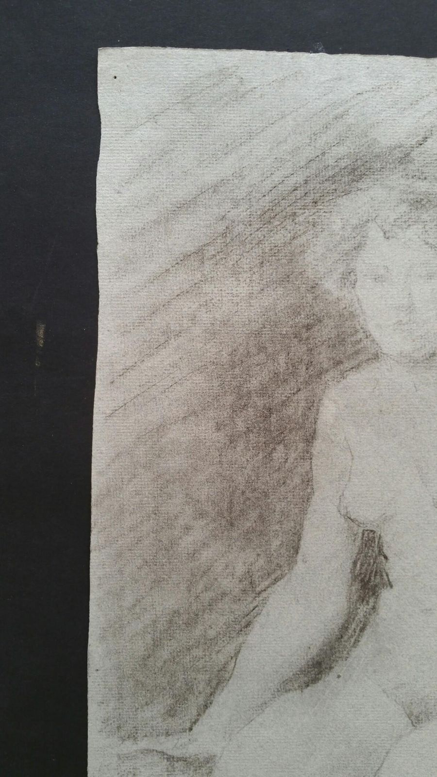 Unknownenglish Graphite Portrait Sketch Of Female Nude, Seatedcirca 1880 1905 photo vintage