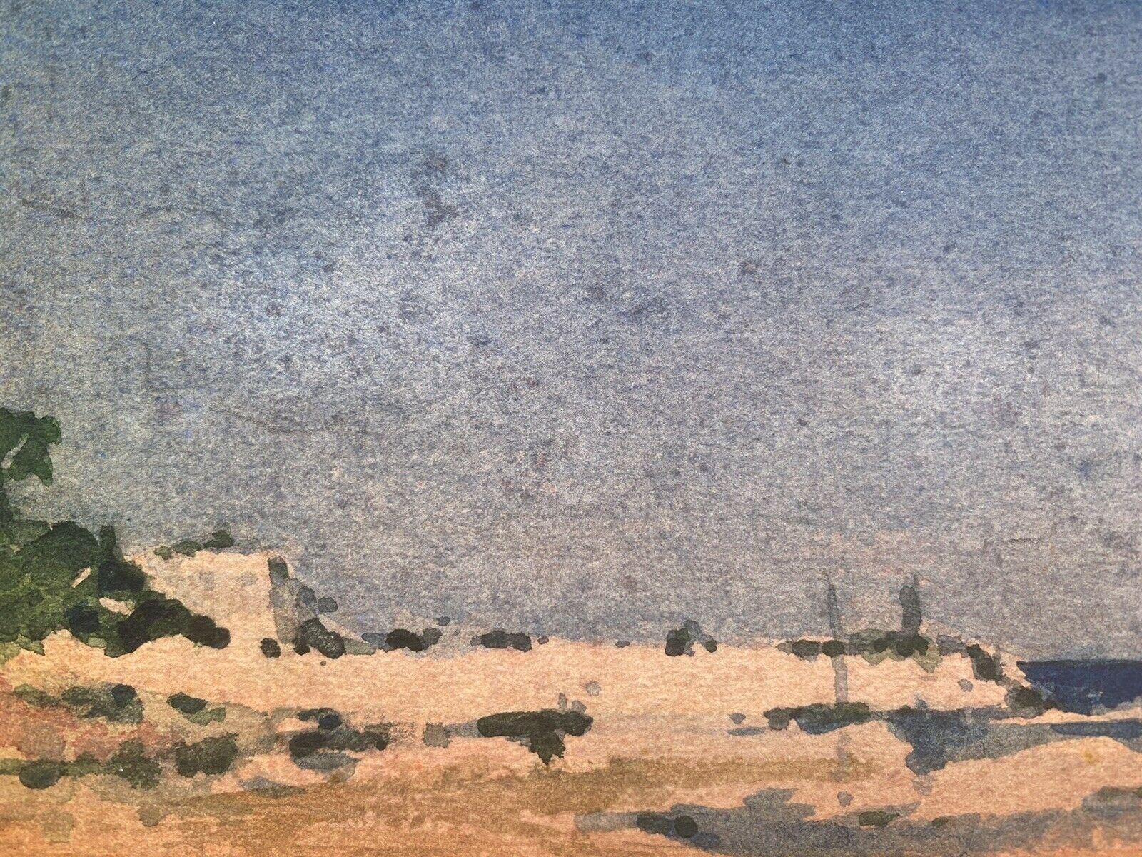 Unknownmaurice Mazeilie, French Impressionist Painting, Brittany Coast Blue Skies20th Century photo for sale