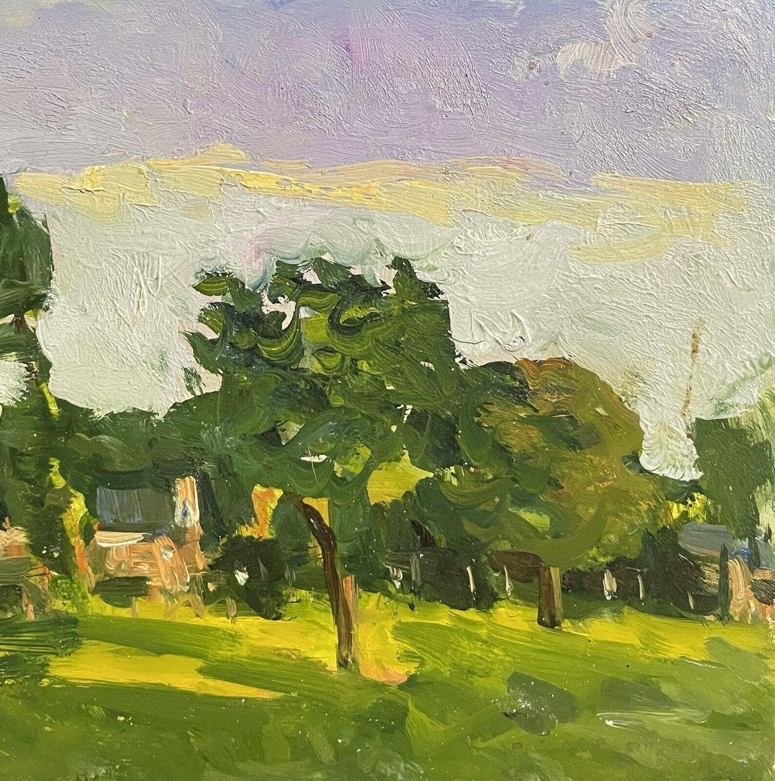 Unknownmaurice Mazeilie, French Impressionist Oil, Hazy Summer Green Meadow Pastures20th Century photo Art