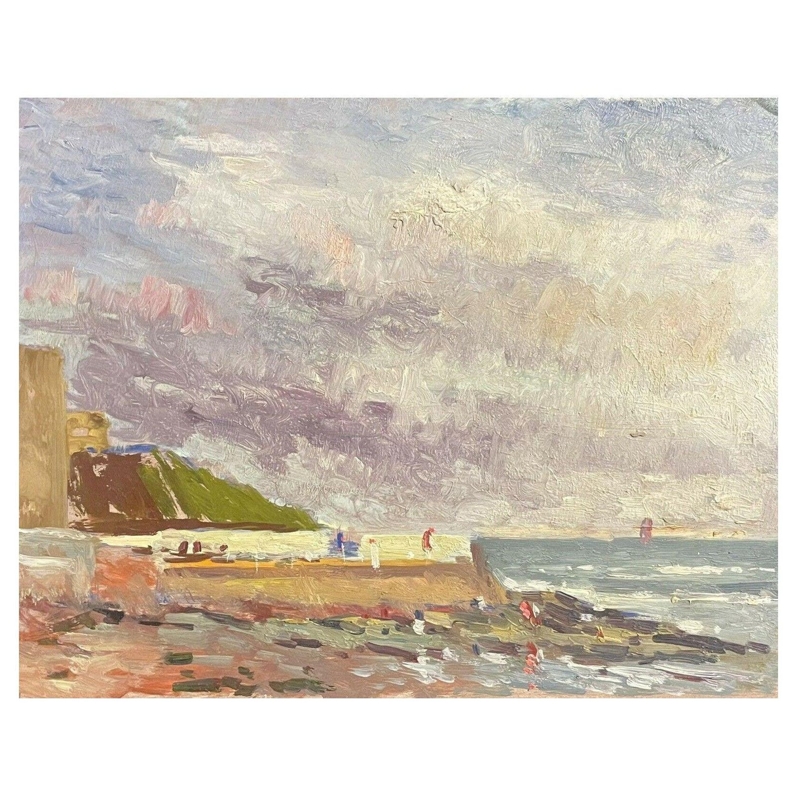 Unknownmaurice Mazeilie, French Impressionist Oil Ocean Beach Coastal View20th Century