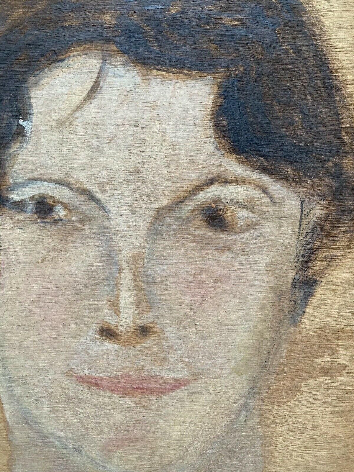Unknowngenevieve Zondervan, French Oil Painting, Head Portrait Young Womancirca 1990s photo for sale