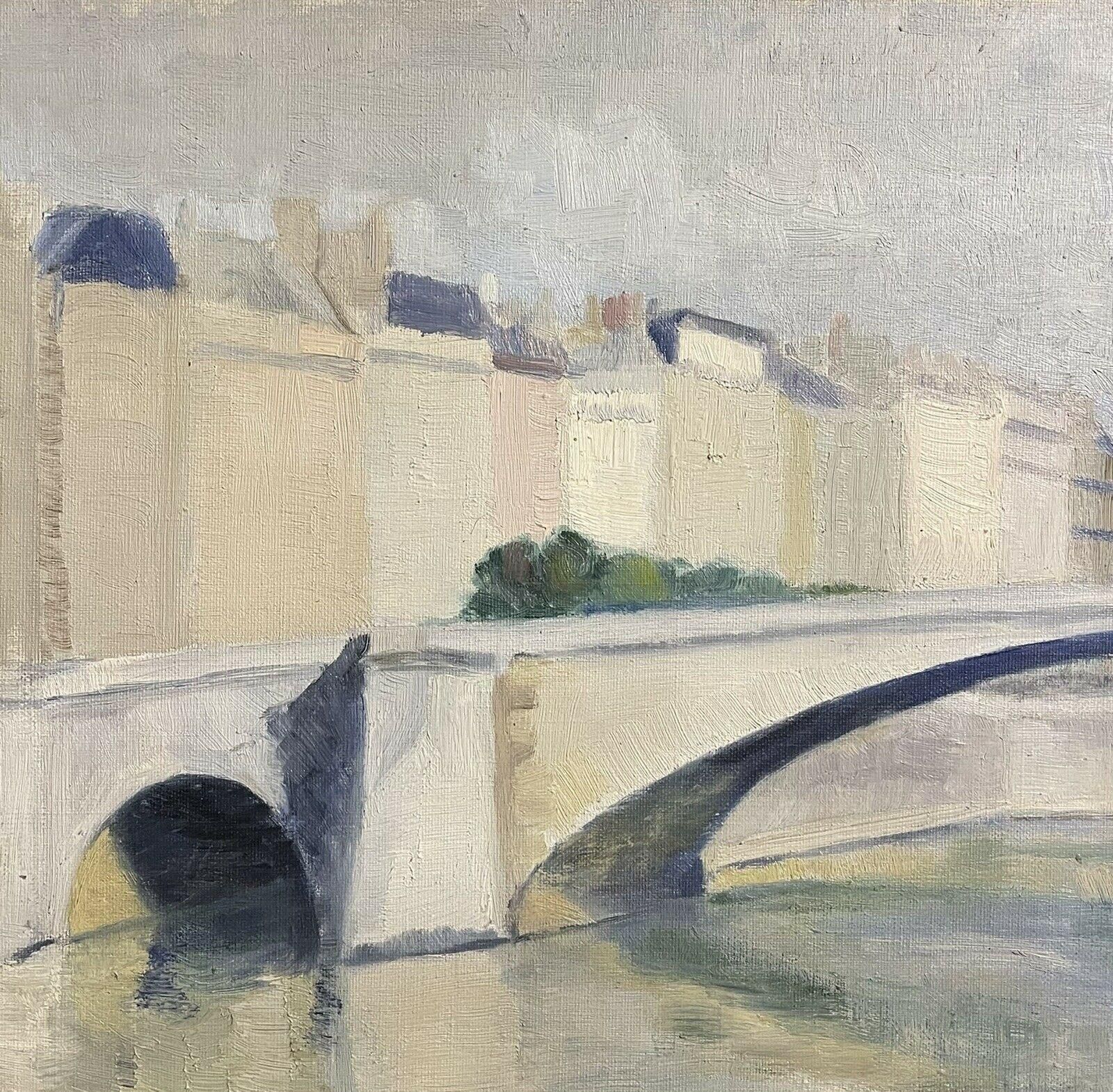 Unknowngenevieve Zondervan French Oil, Parisian River Landscape & Bridgecirca 1990s photo for sale