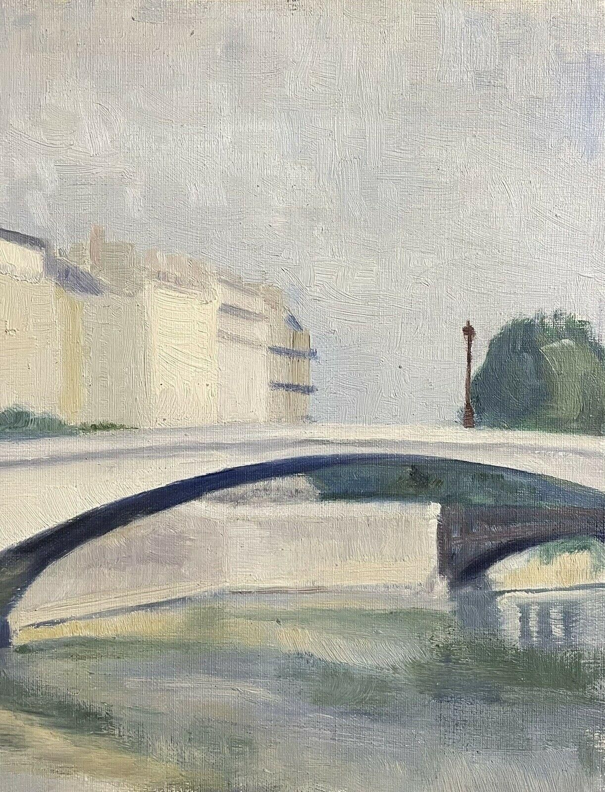 Unknowngenevieve Zondervan French Oil, Parisian River Landscape & Bridgecirca 1990s photo 483.0