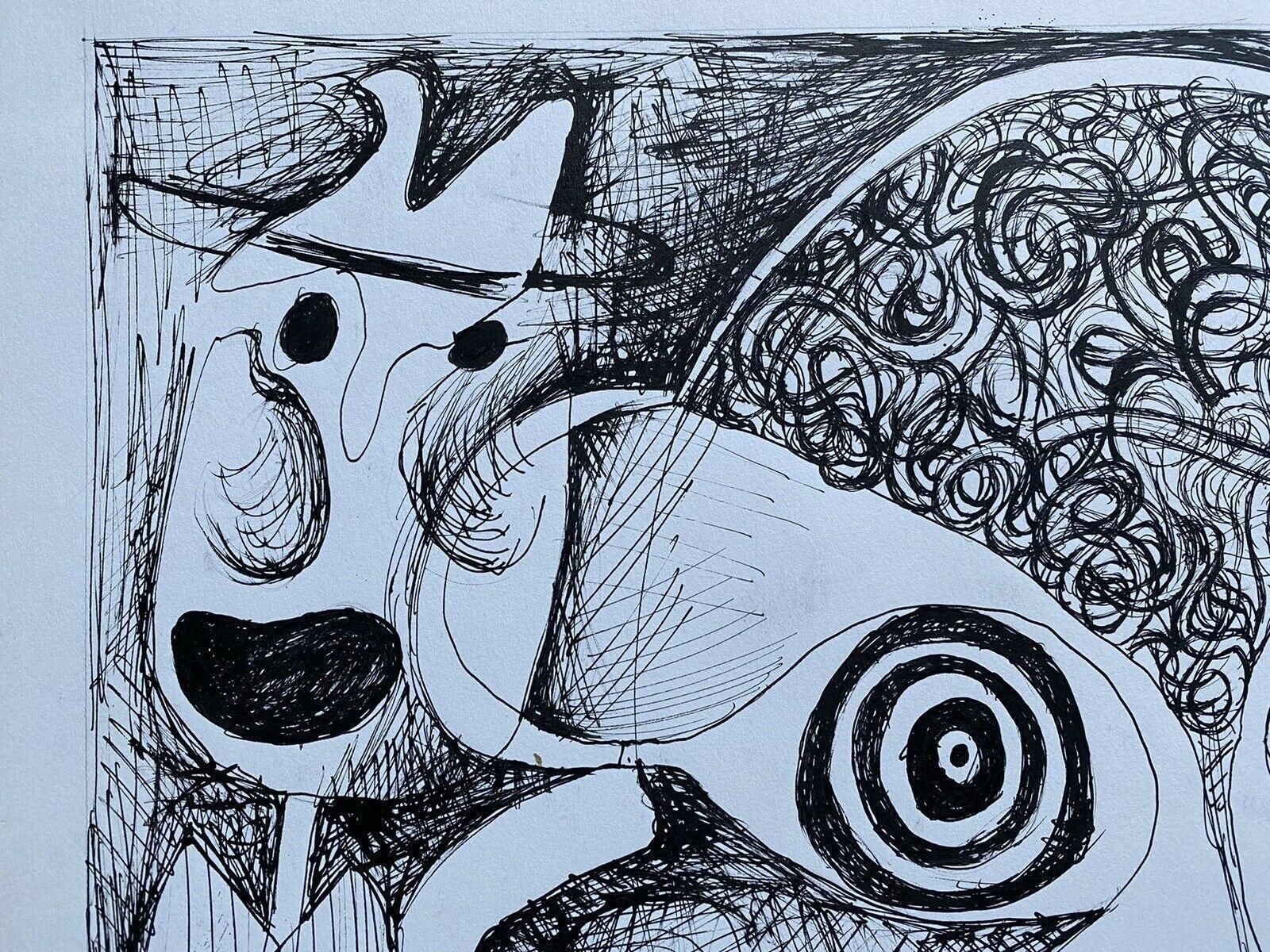 Unknownclaude Lagouche Orignal 1970's French Psychedelic Abstract Drawingcirca 1960s photo furniture