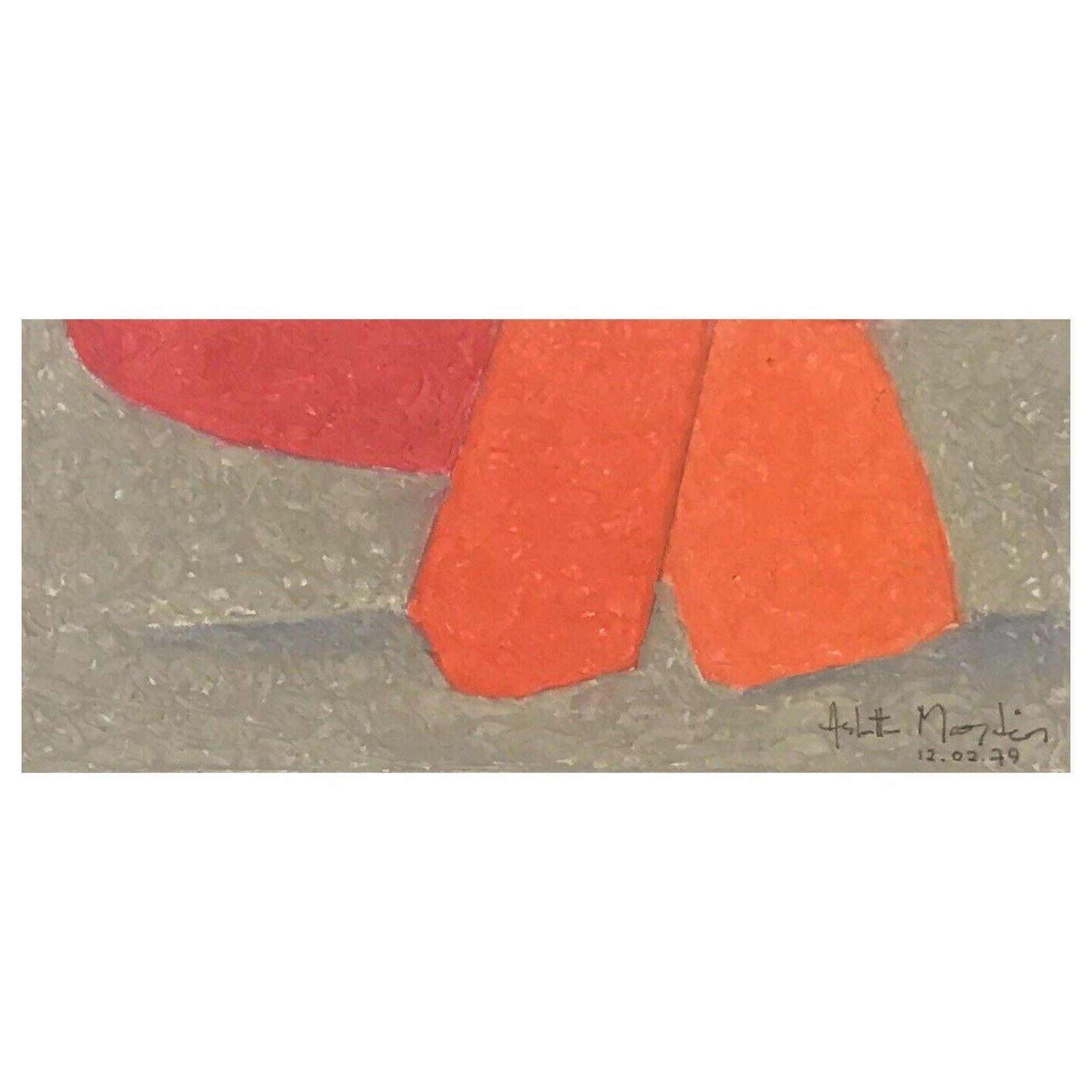 Unknownarlette Martin Superb French Geometric Abstract Painting   197920th Century