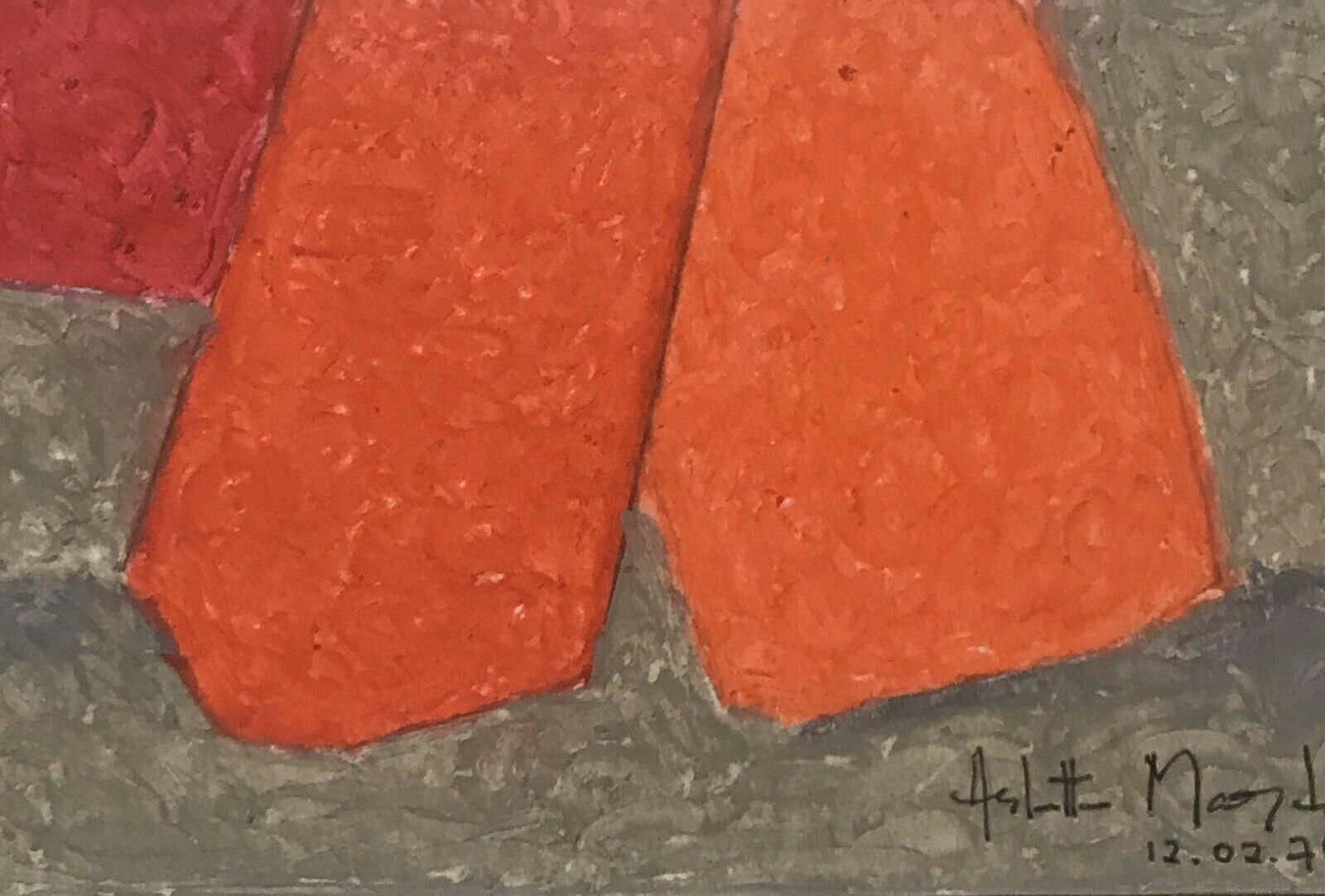 Unknownarlette Martin Superb French Geometric Abstract Painting   197920th Century photo 244.0