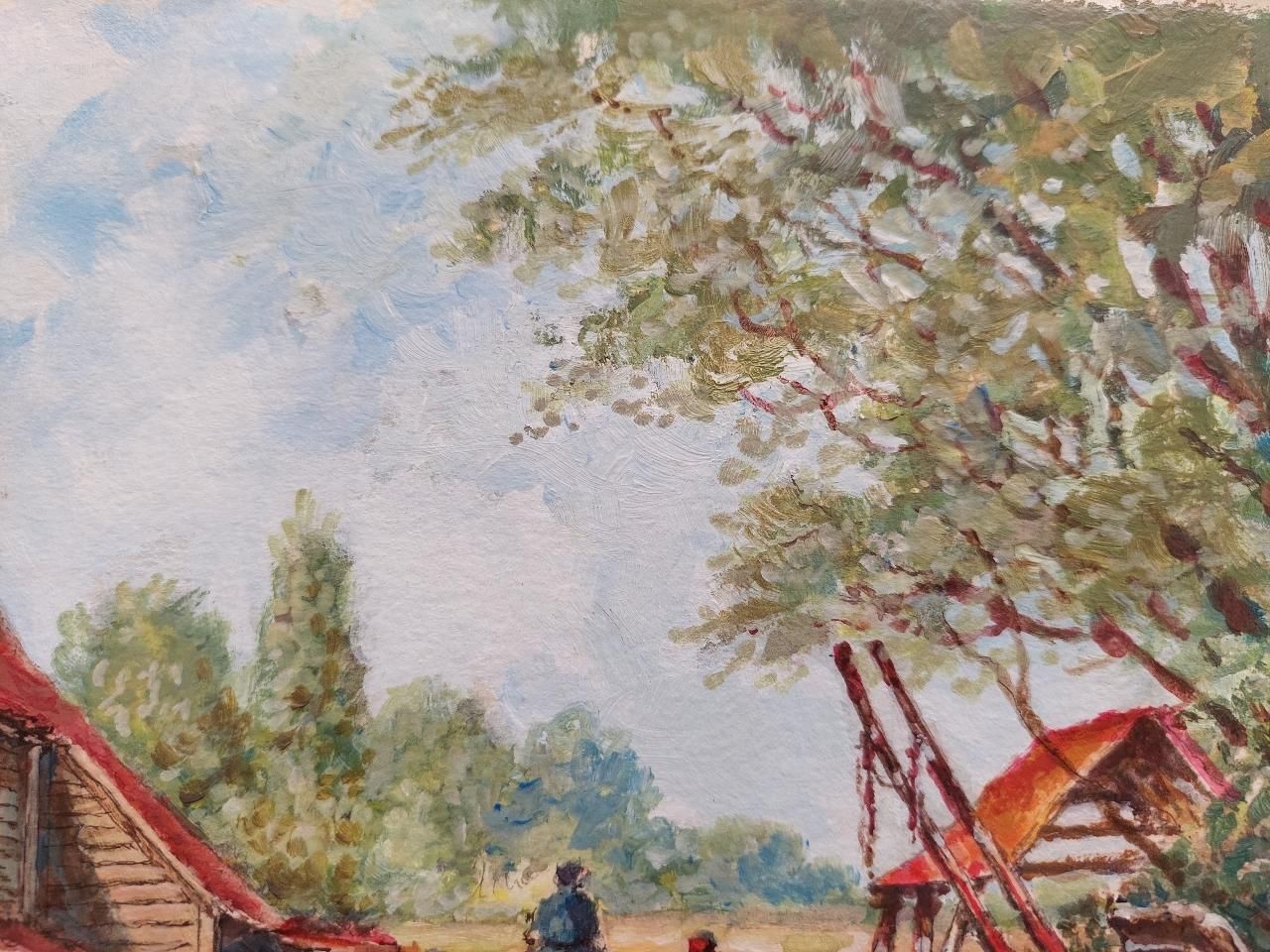 photo for sale English  School20th Century Traditional English Painting A Farm In Claygate, Surrey20th Century