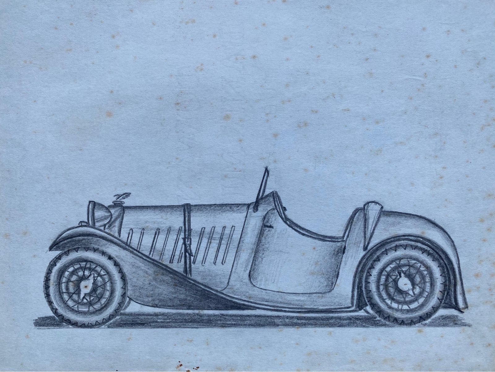 Unknownset Of Four 1930's Motor Car Racing Original Drawingscirca 1930s photo 663.0