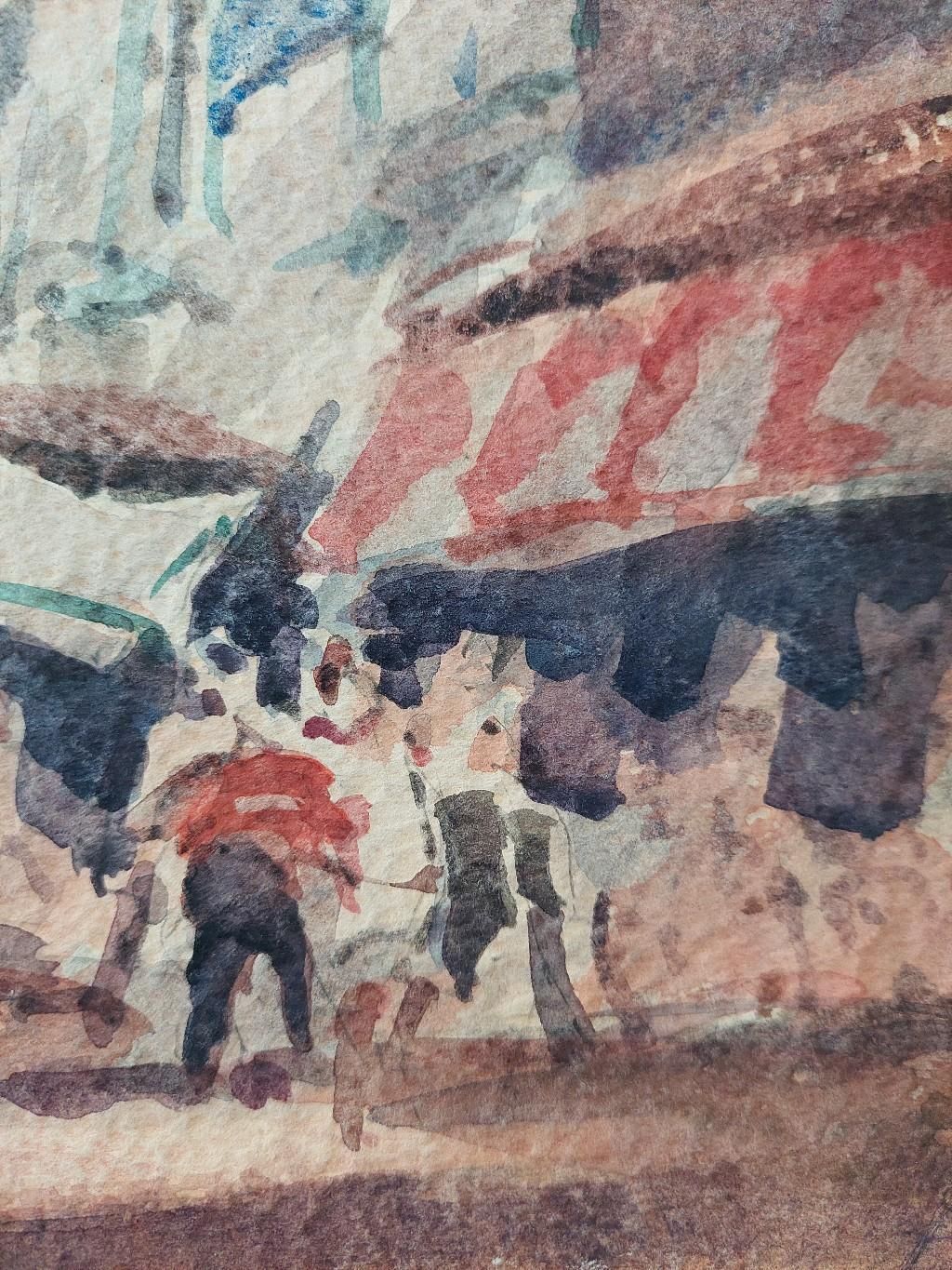 Maurice Mazeiliefrench Modernist Cubist Painting Double Sided, Town And Coast20th Century photo 316.0