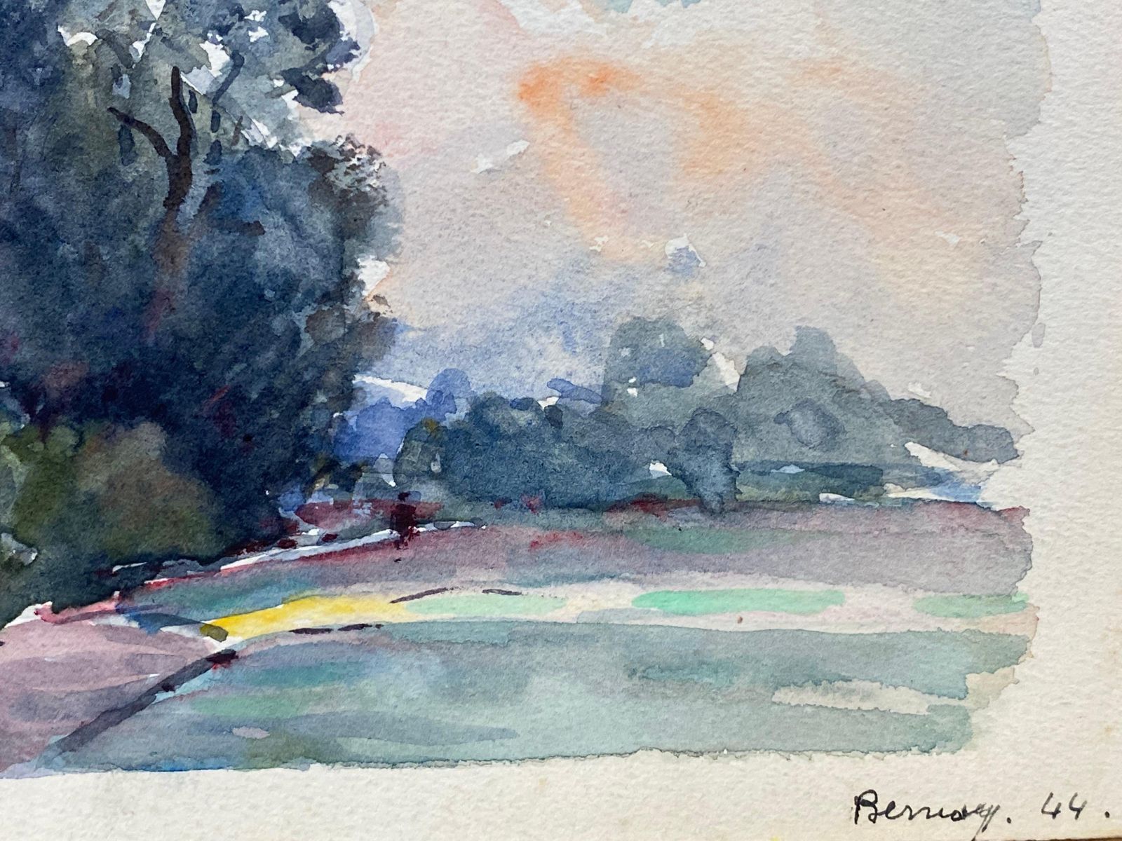Unknowncamille Meriot French Signed Impressionist Watercolour Paintingcirca 1940s photo Art