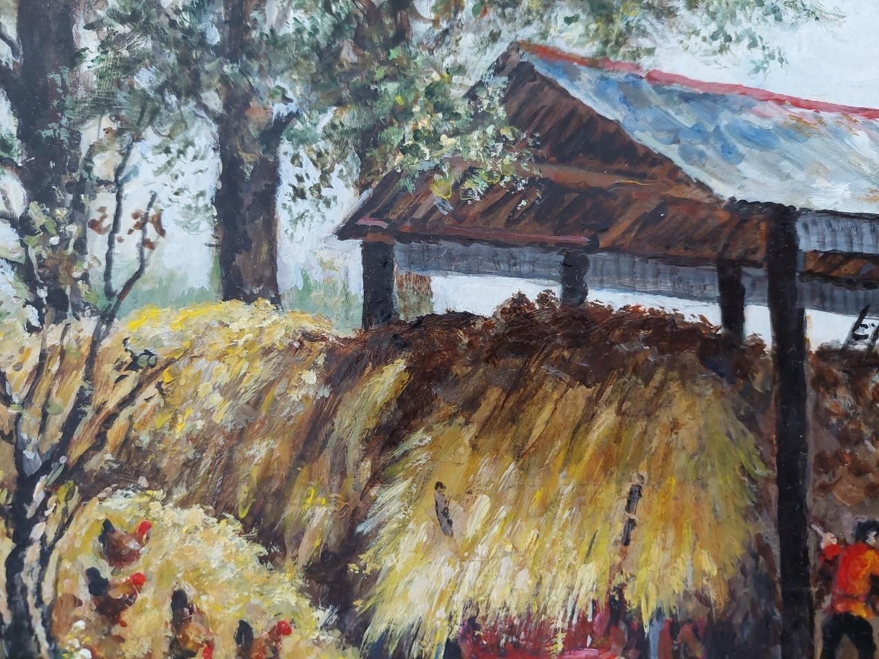 Art English  Schooltraditional English Painting Cornish Haybarn On Farm Near Launceston, Cornwall20th Century photo