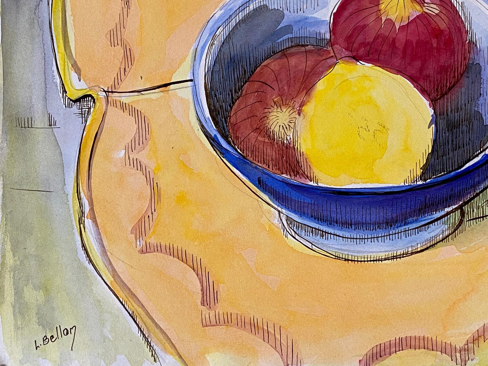 Unknown1940's French Fruit Still Life, Post Impressionist Artistcirca 1940s photo Art