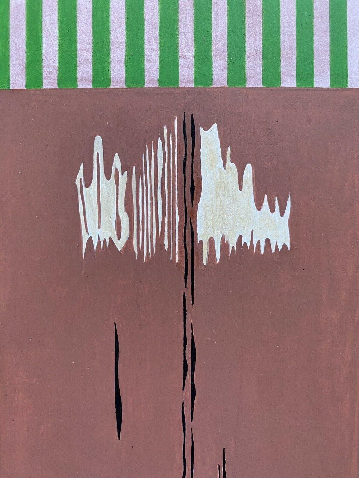 Unknownarlette Martin 1980's French Geometric Abstract Painting, Signed20th Century photo for sale