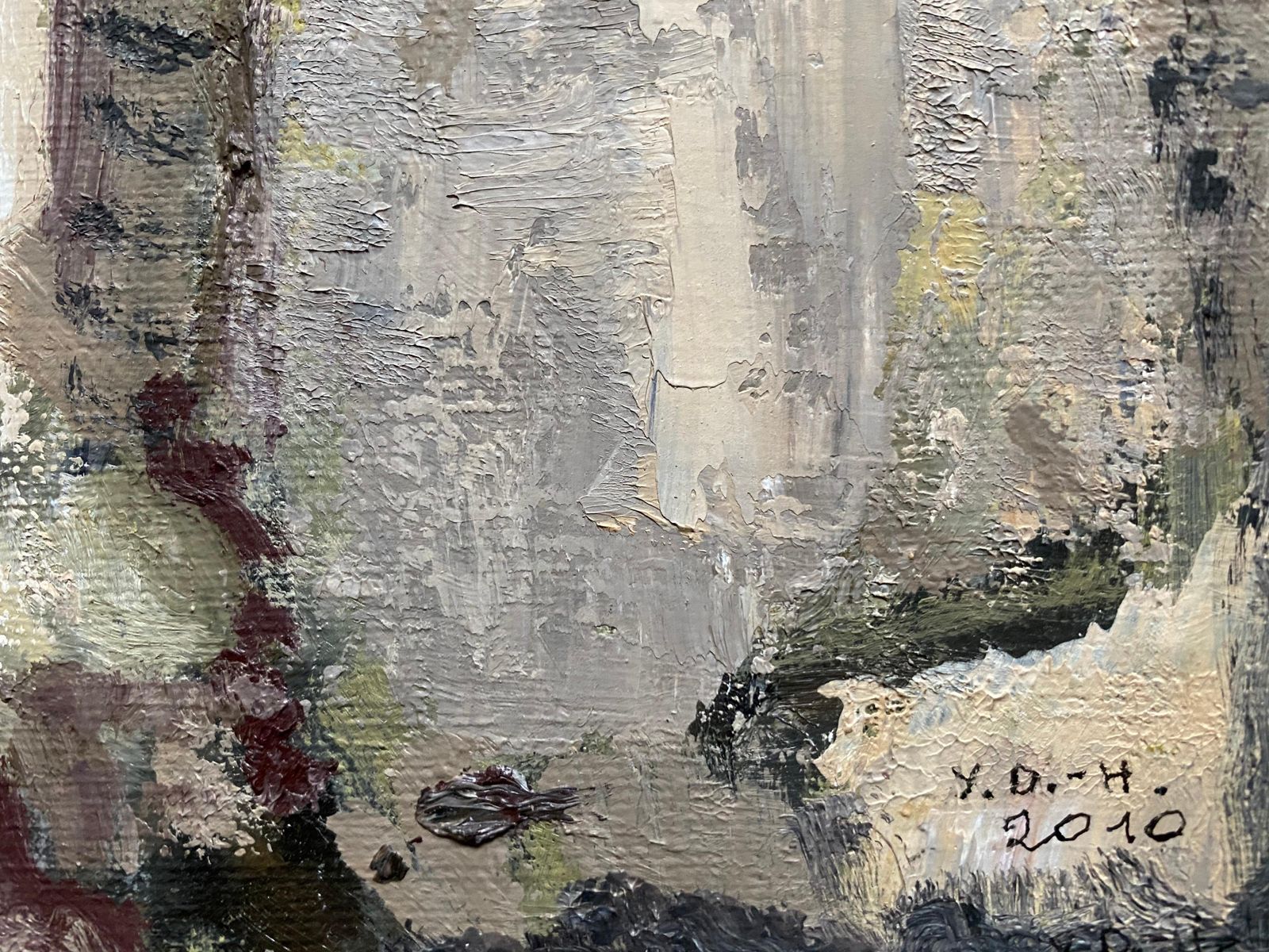 Unknownyvette Dubois Habasque French Cubist Abstract Paintingcirca 2000s photo for sale