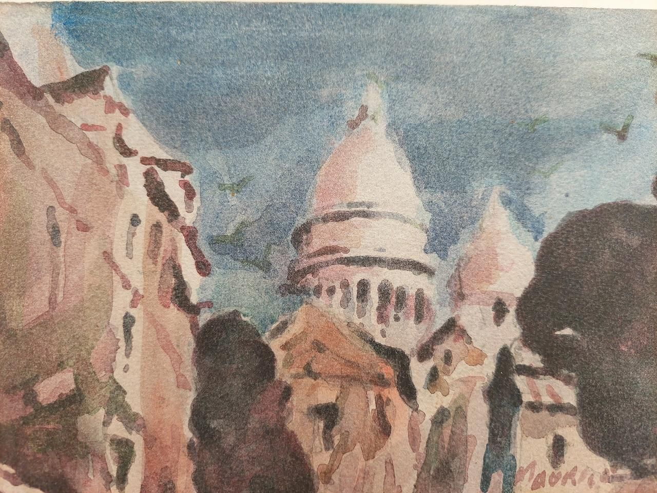 Maurice Mazeiliefrench Modernist Cubist Painting Sacre Coeur In Paris21st Century photo buy