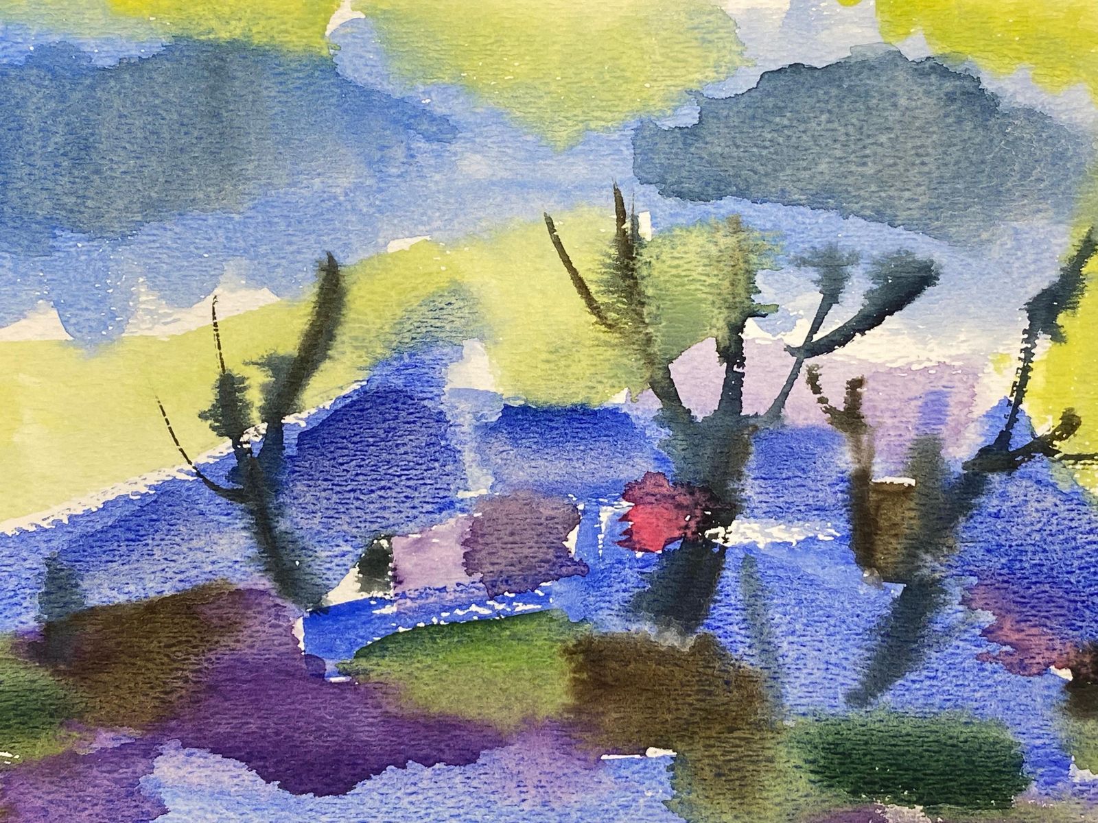 Akos Birocolourful Abstract, French Expressionist Original Oil Paintingcirca 1980s photo furniture