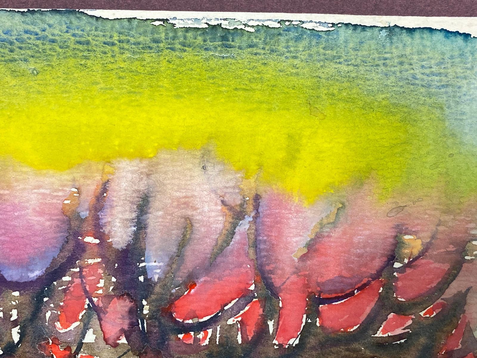 Akos Birocolourful Abstract, French Expressionist Original Paintingcirca 1960s photo vinterior