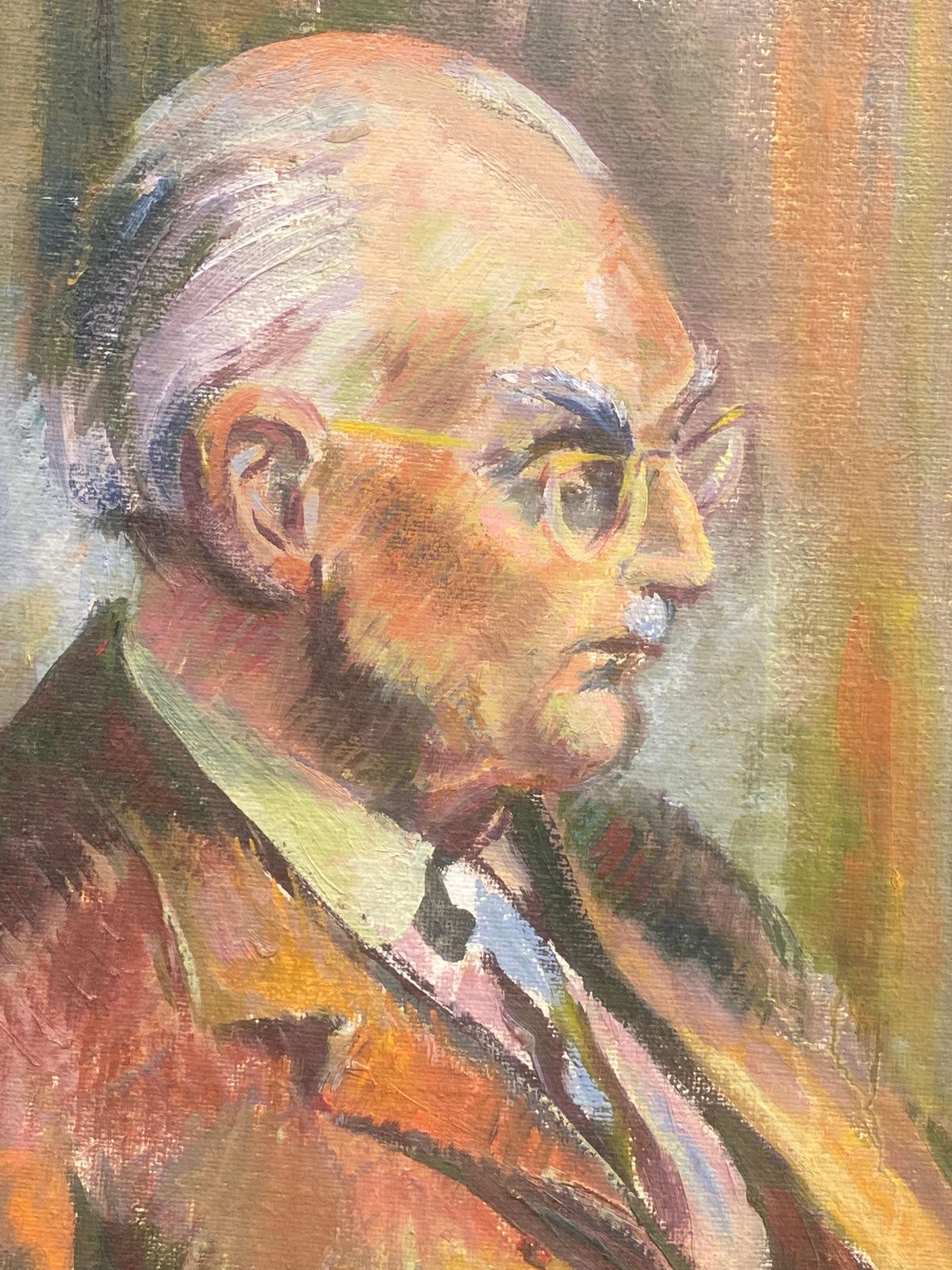 Unknown1960's British Original Oil Painting, Wise Man Portraitcirca 1960s photo furniture
