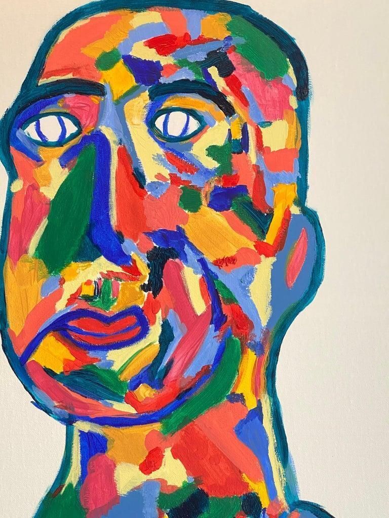 Unknownbolly Frost Contemporary Abstract British Painting, Wacky Portrait Of Man2022 photo for sale