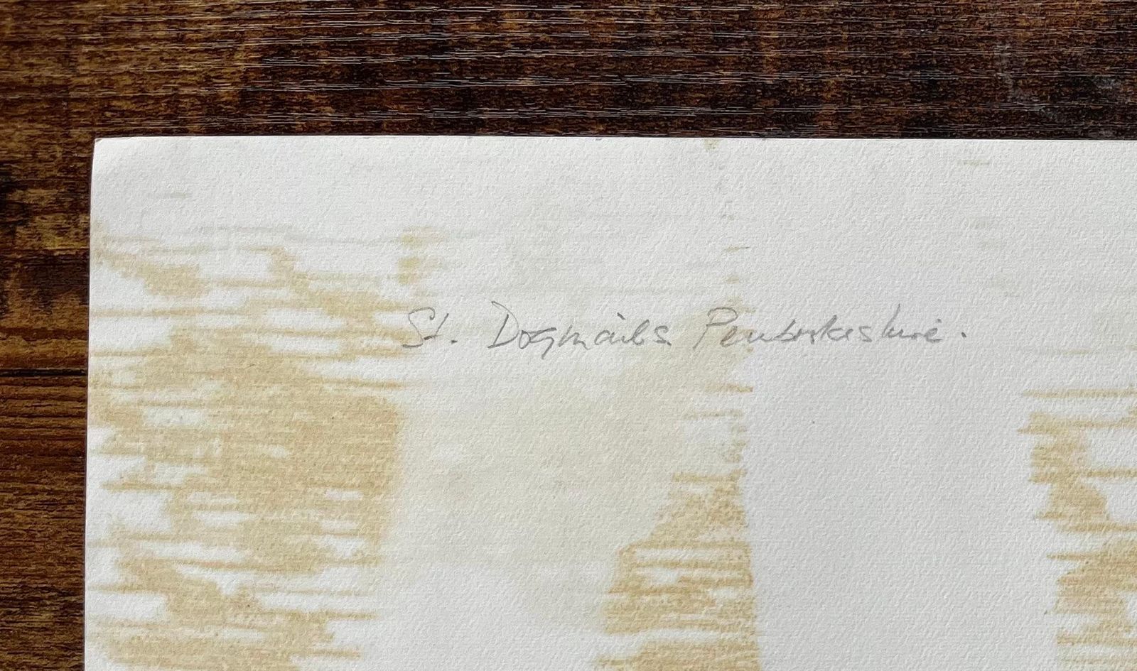 photo furniture Anthony Herbertst Dogmaels Pembrokeshire River Estuary Landscape Boat Watercolour Painting1973