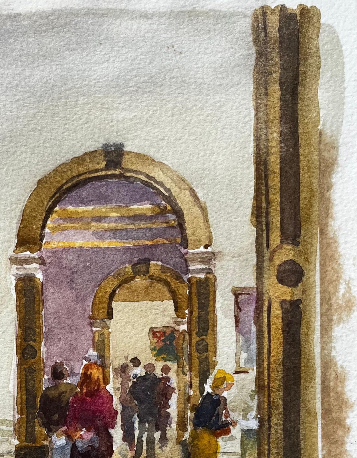 Anthony Herbertvisitors At A Grand Gallery Archway With Framed Paintings And Ornate Interiors photo vinterior