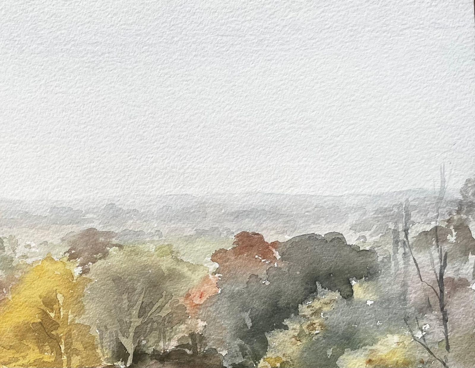 Anthony Herbertrichmond Park Landscape Painting View From Pembroke Lodge Autumn Trees photo for sale