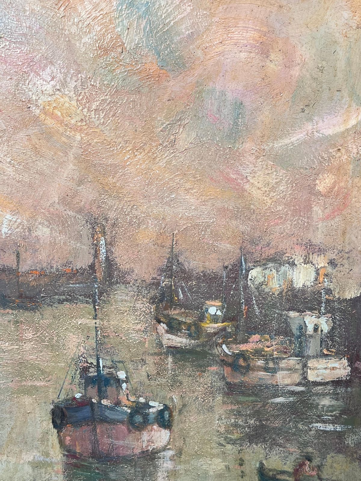 Fanch Lelsailing Boat And Rowing Boat Arriving At The Harbour French Oil Painting photo buy