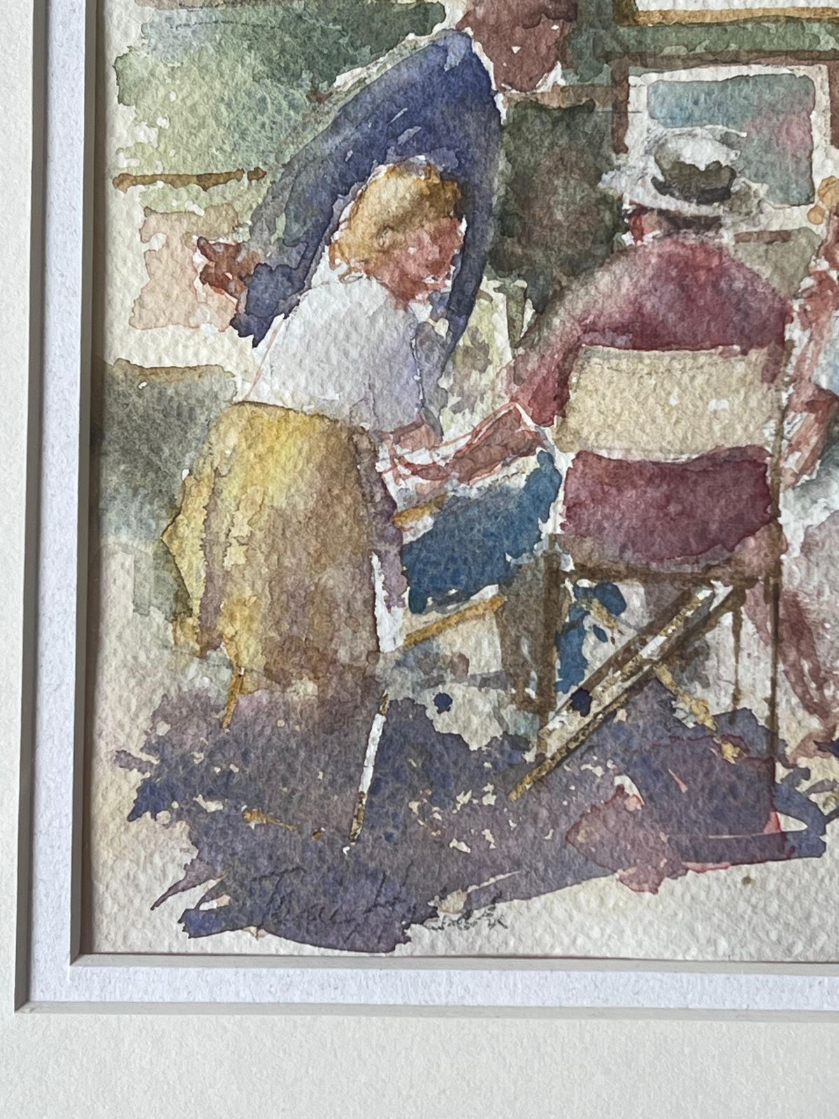 Anthony Herbertfigures Admiring And Discussing The Summer Outdoor Art Fair British Watercolour photo 470.0