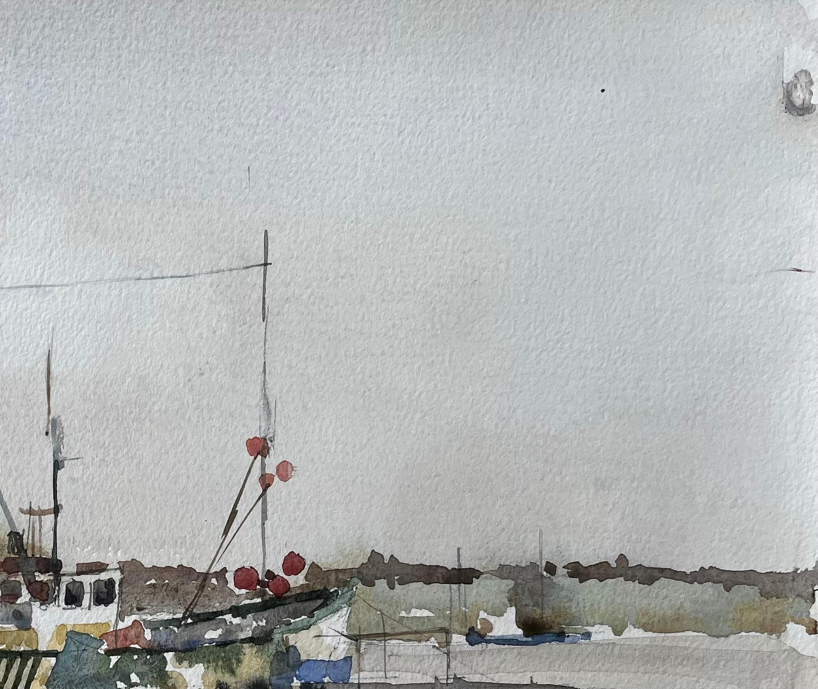 Anthony Herbertsouthwold River Blyth Fishing Boat Low Tide Marsh Scene With Jetty And Church1995 photo Art