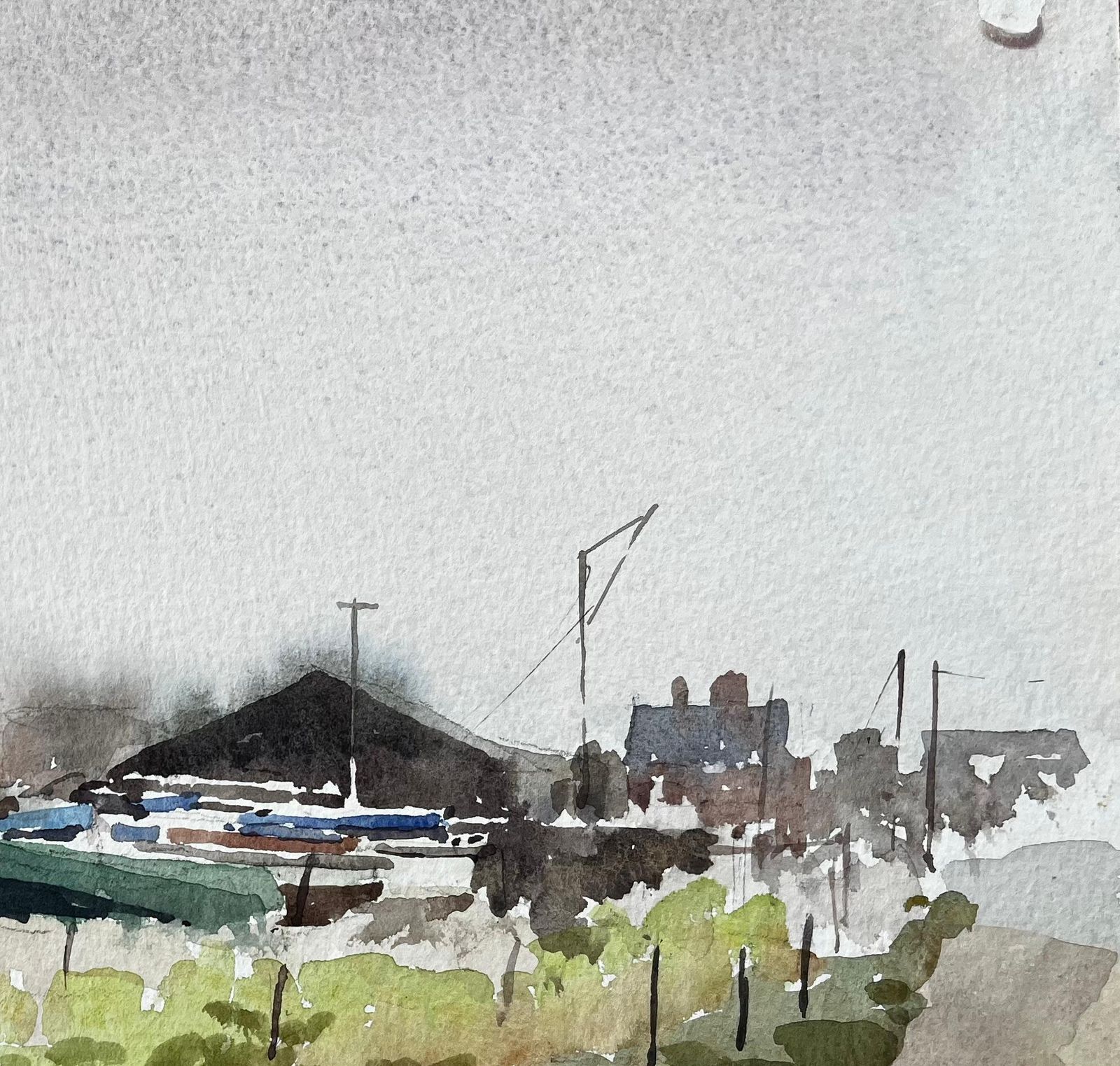 Anthony Herbertboat Yard With Green Dinghy And Barn Suffolk Coastal Scene April 19941994 photo Art