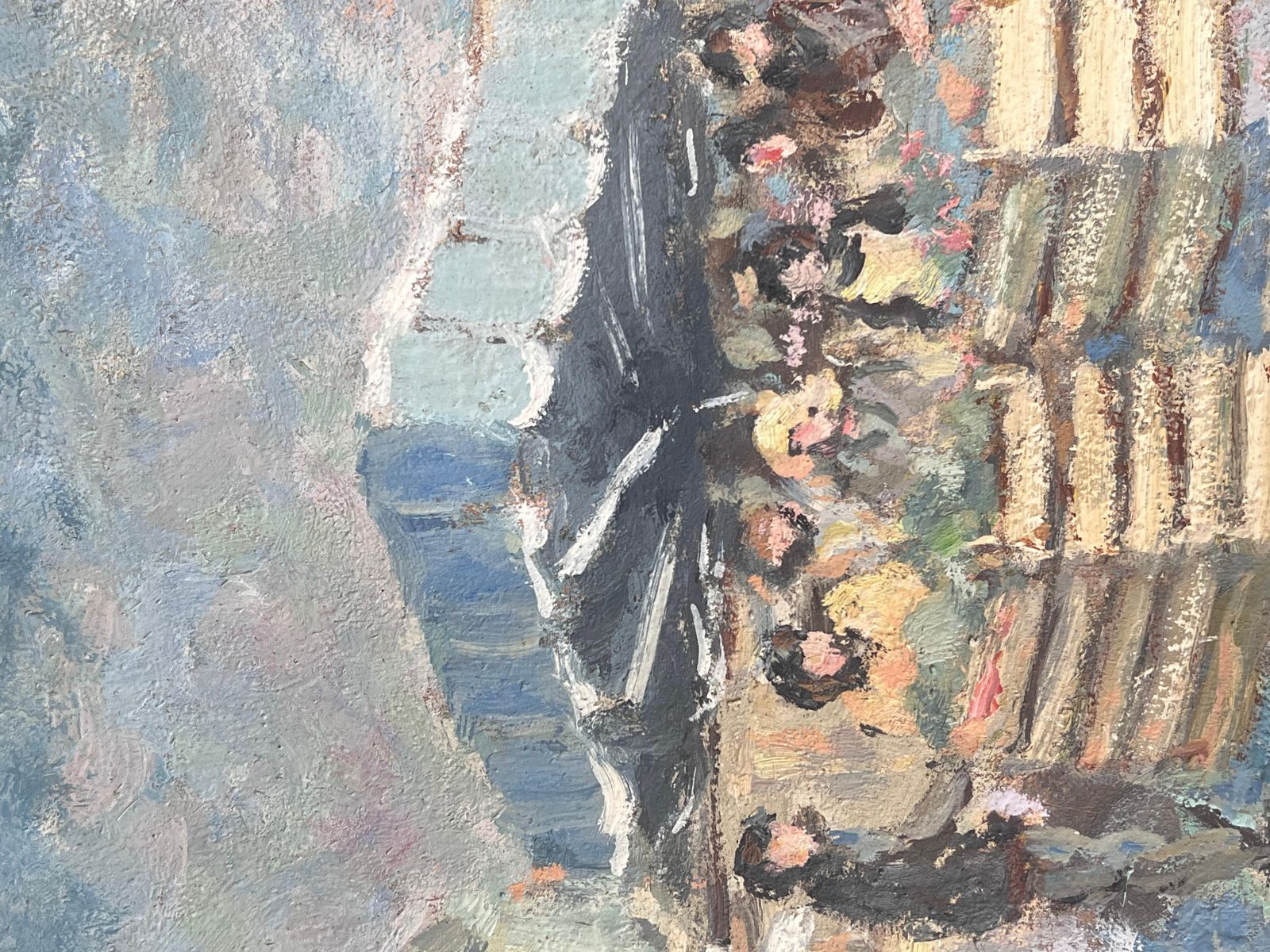 Fanch Lelfigures At A Summers Days Fruit Market French Oil Painting photo 561.0