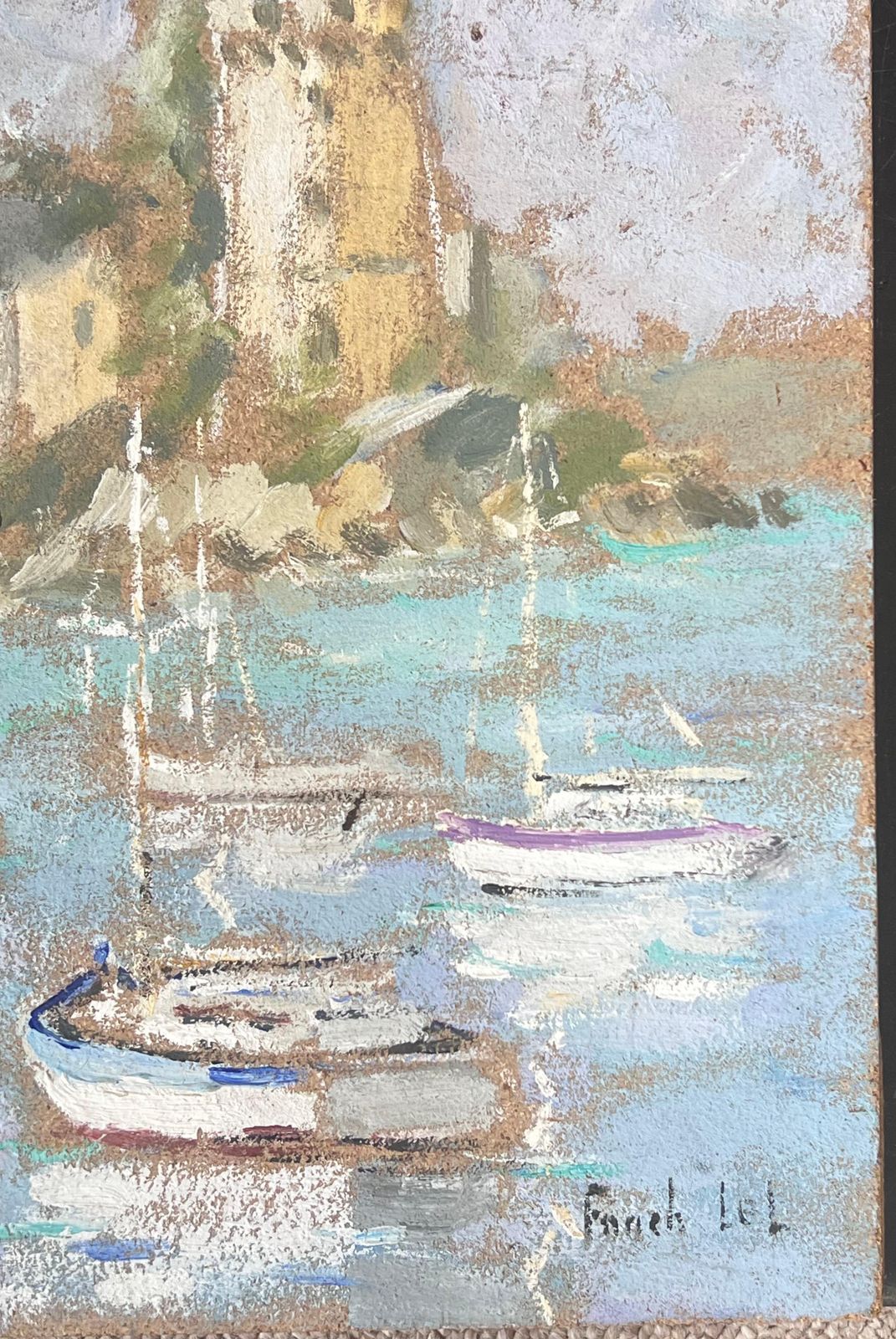Fanch Lelstill Fishing Harbour Of Montauban France  Impressionist French Oil Painting photo buy