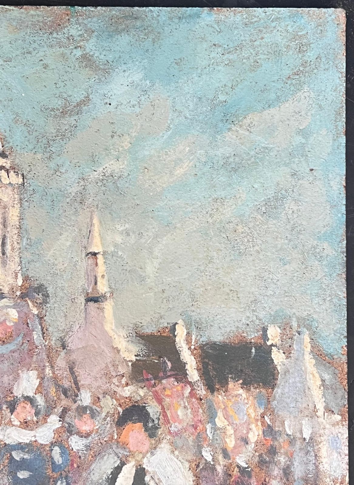 Fanch Lelfigures Marching In Religious Parade Through A French Village Oil Painting photo vinterior