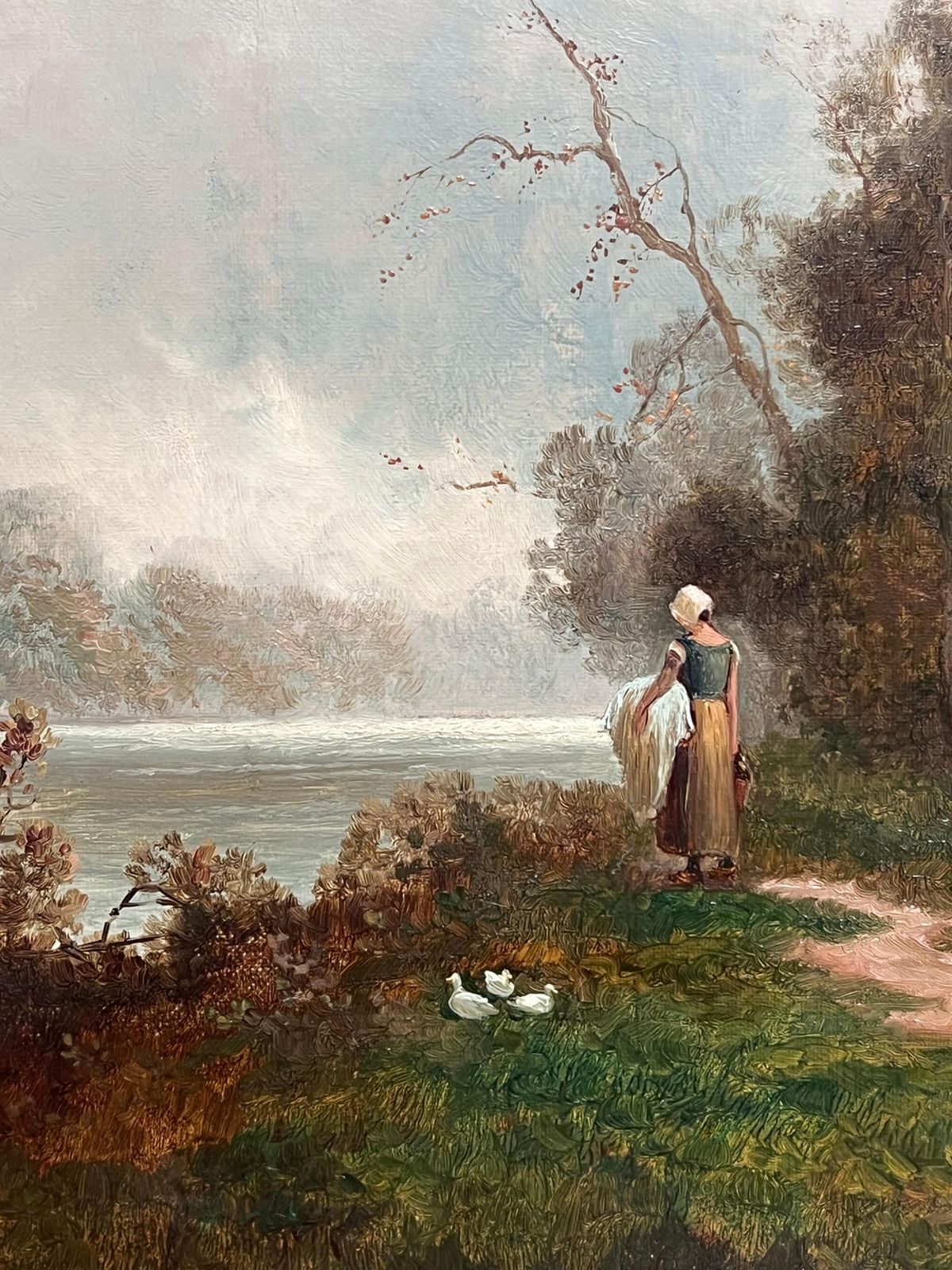 James Walter Gozzard (1888 1950)fine Victorian British Oil Painting Young Family Walking To Church Twilight photo buy