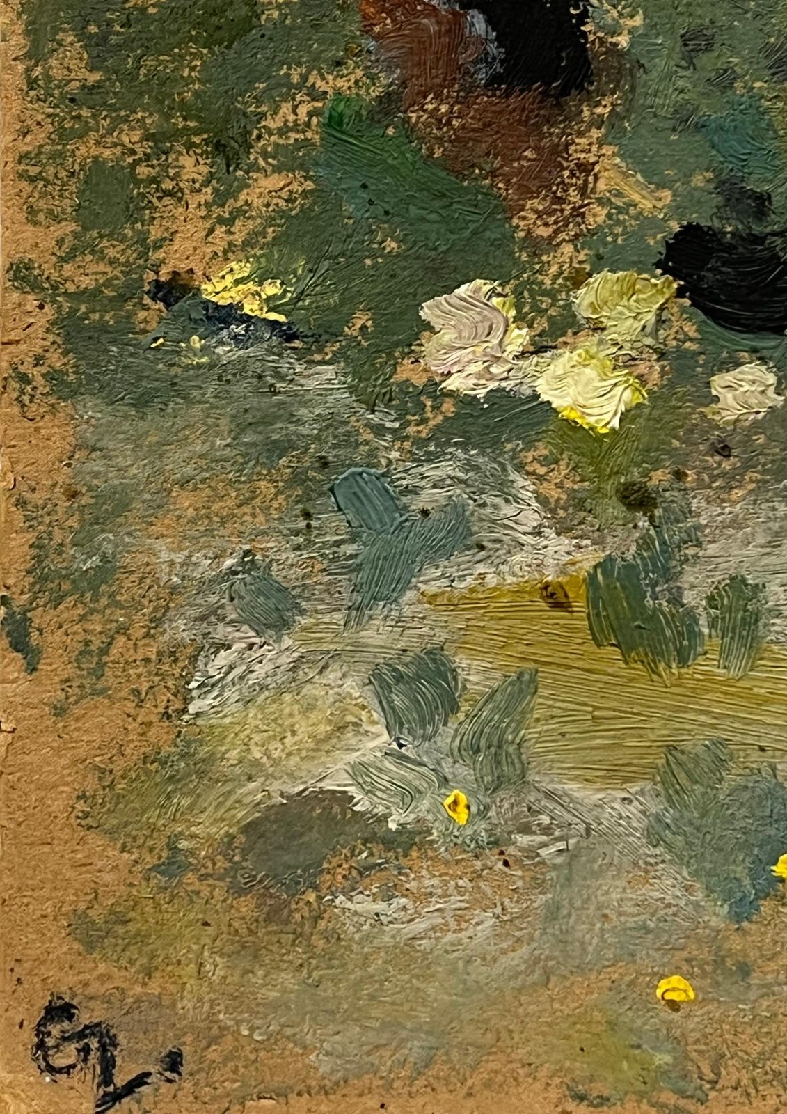 Genevieve Zondervan (1922 2013)mid 20th Century French Oil Painting Moody Landscape With Trees & Overcast Skyc. 1960's photo vinterior
