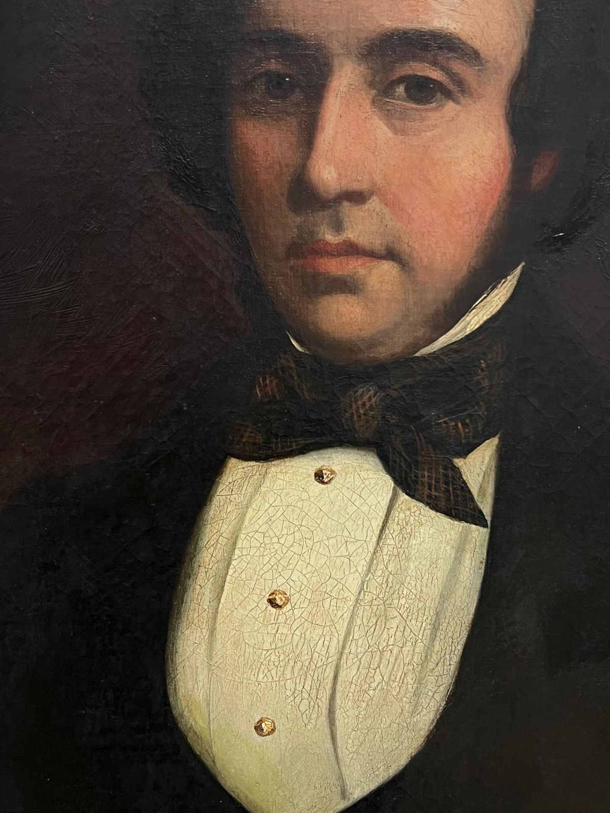 19th Century English Schoollarge Mid Victorian Oil Painting Portrait Of Seated Gentleman With Newspaper photo 1376.0