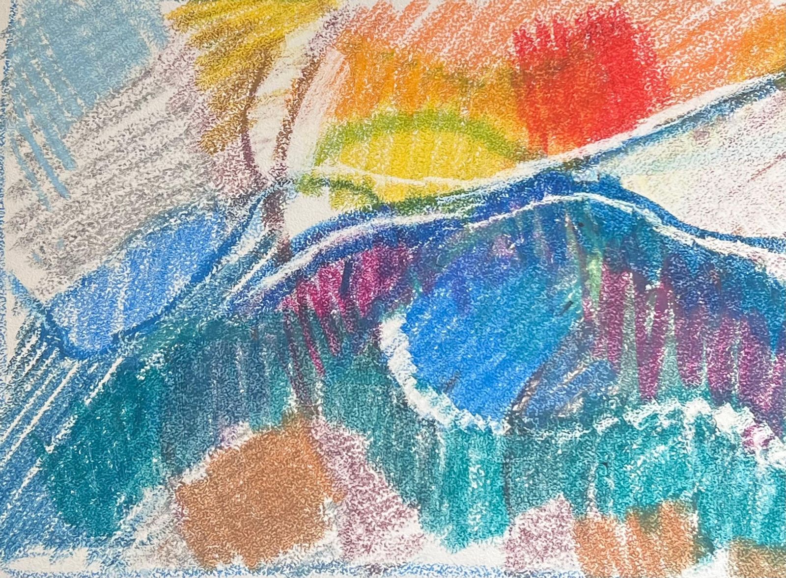 Akos Biro20th Century French Expressionist Fiery Sunset Behind Blue Mountain Valley photo 214.0
