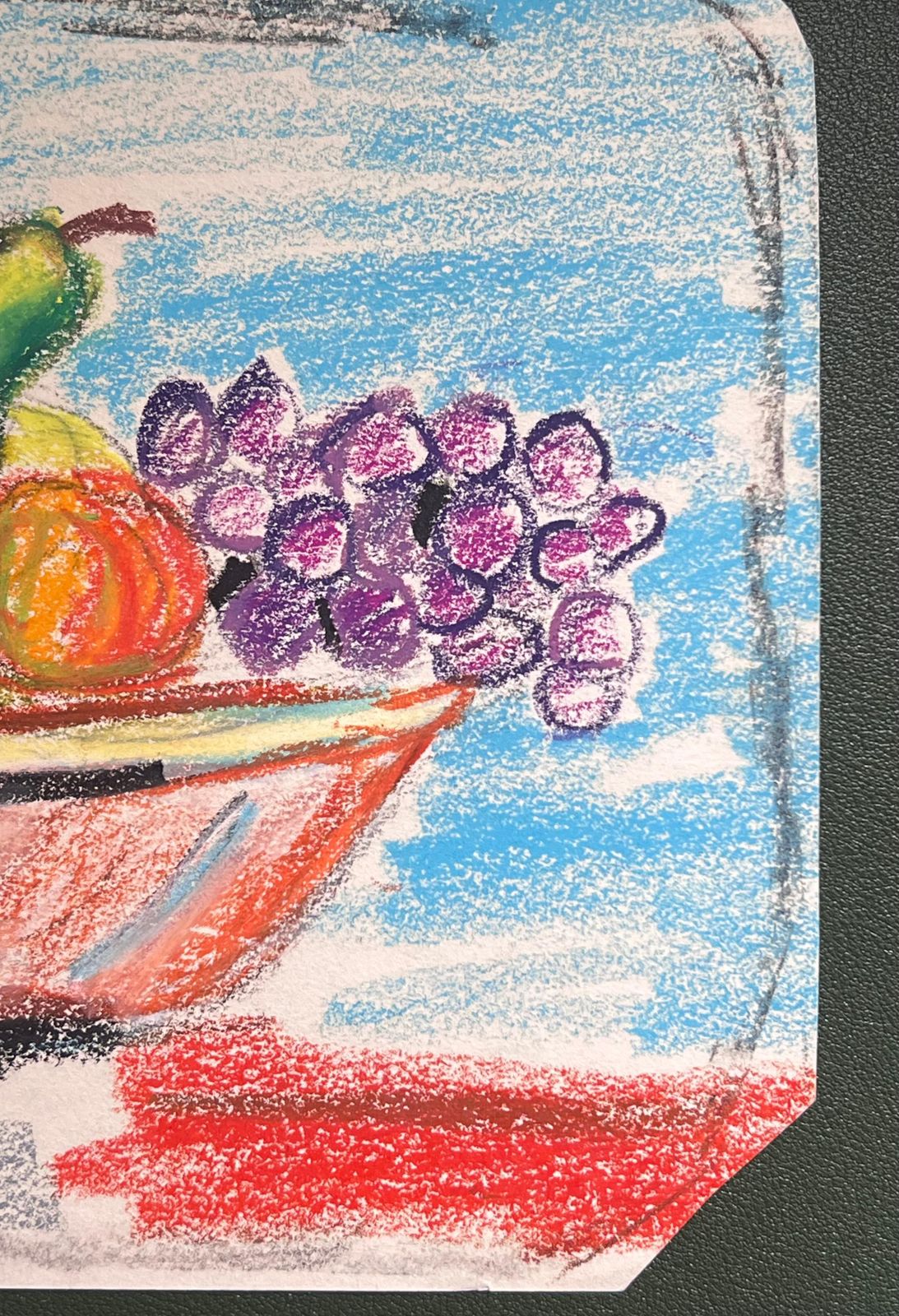 Akos Biro20th Century French Expressionist Bright Still Life Fruit Bowl Grapes And Pears photo for sale