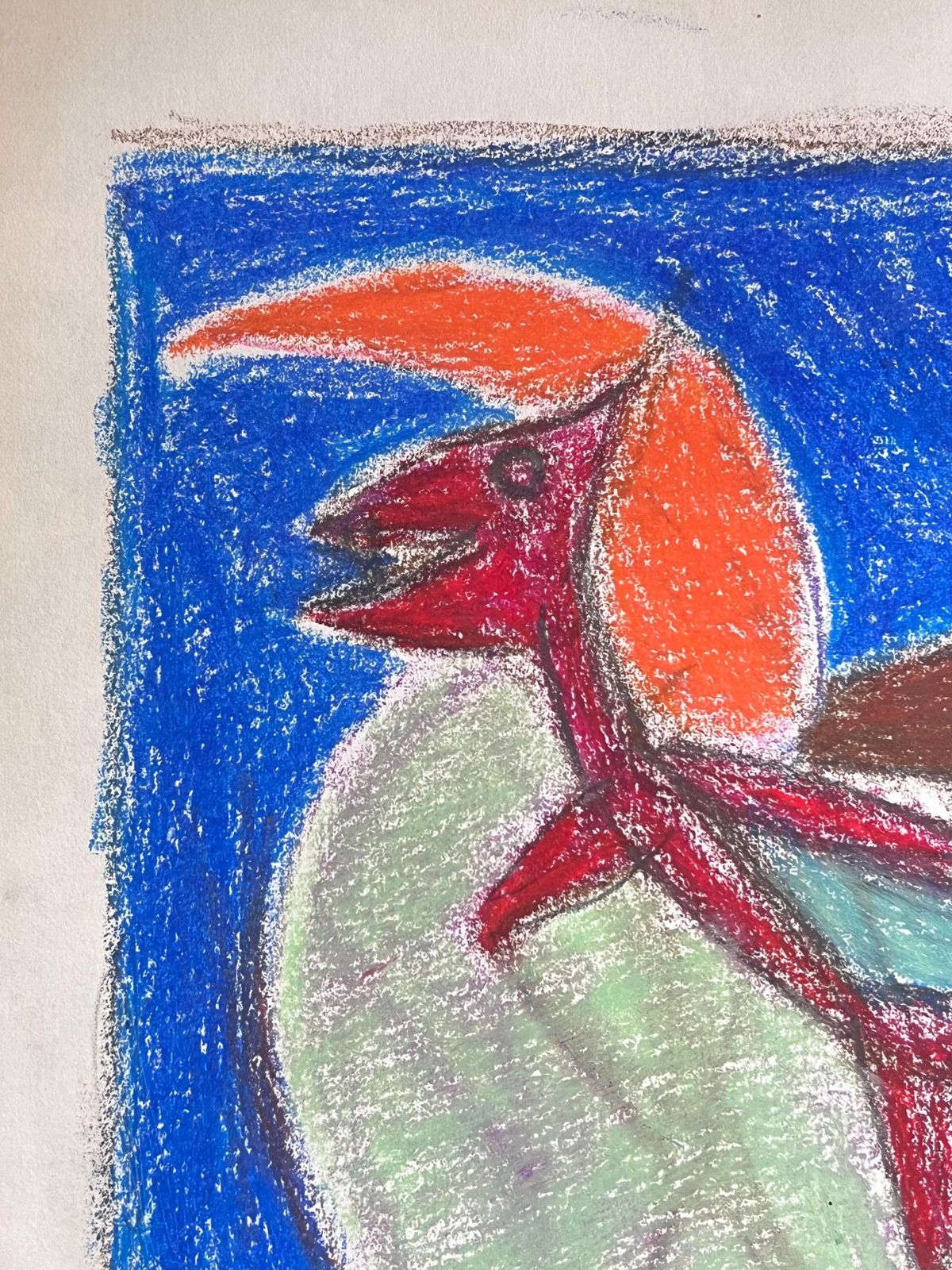 Akos Biro20th Century French Expressionist Red Abstract Figure In Bright Landscape photo vinterior
