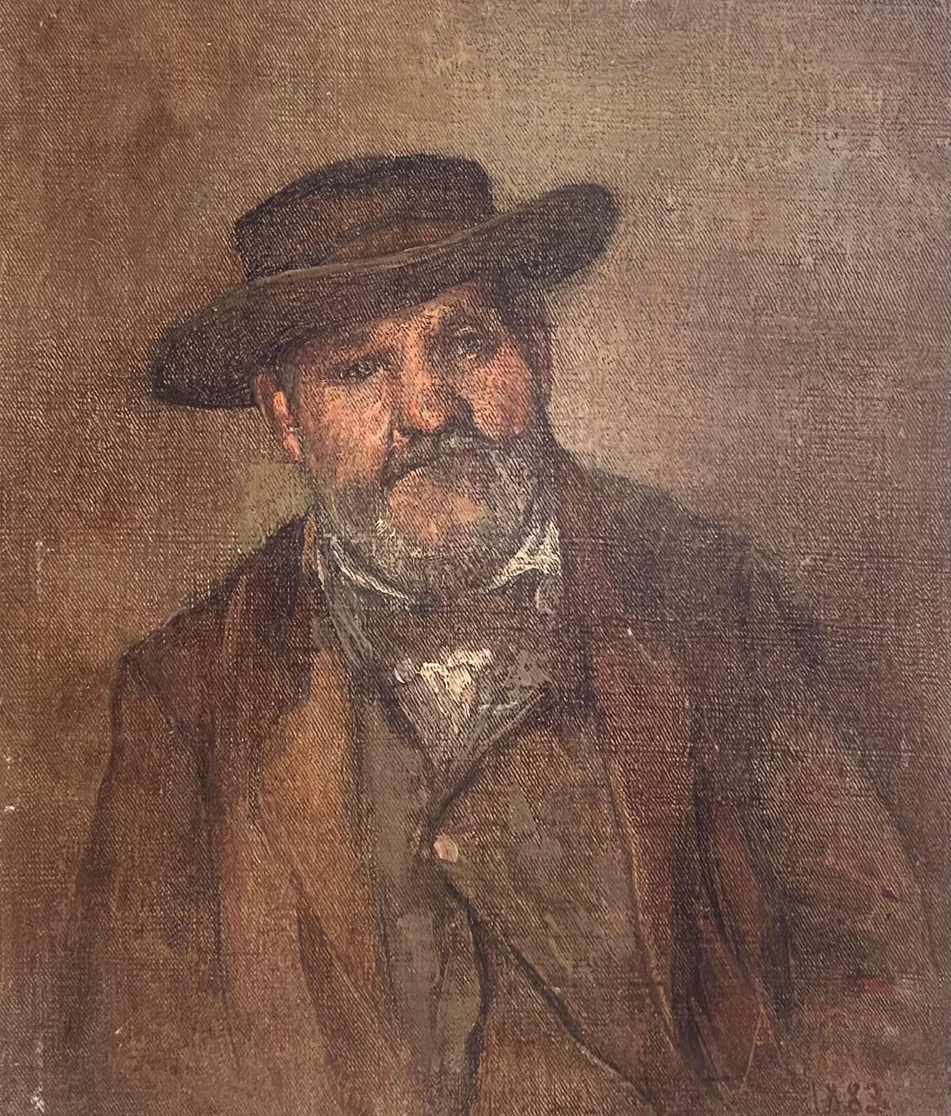 Adolphe Gumery (1861 1943)1880's French Impressionist Oil Painting Portrait Ambroise Vollard Famous Dealer1883