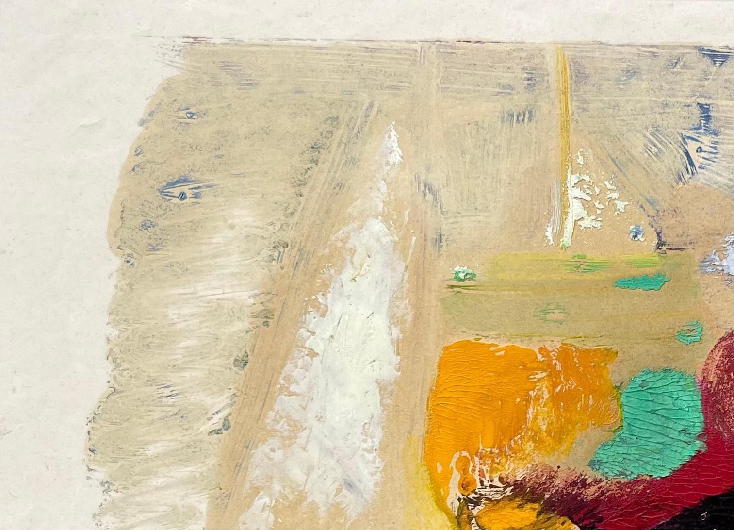 Anne Marie Migette Perardmid Century French Abstract Still Life With Fruit And Glass In Bold Oil Colours photo vinterior