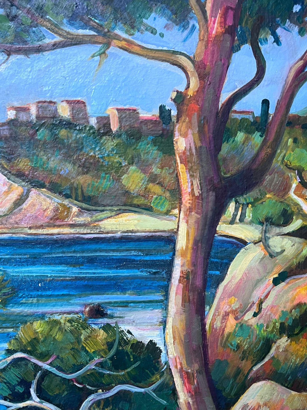 Max Toutaincôte D'azur Blue Sea Coastal 20th Century French Post Impressionist Oil Painting photo 1058.0