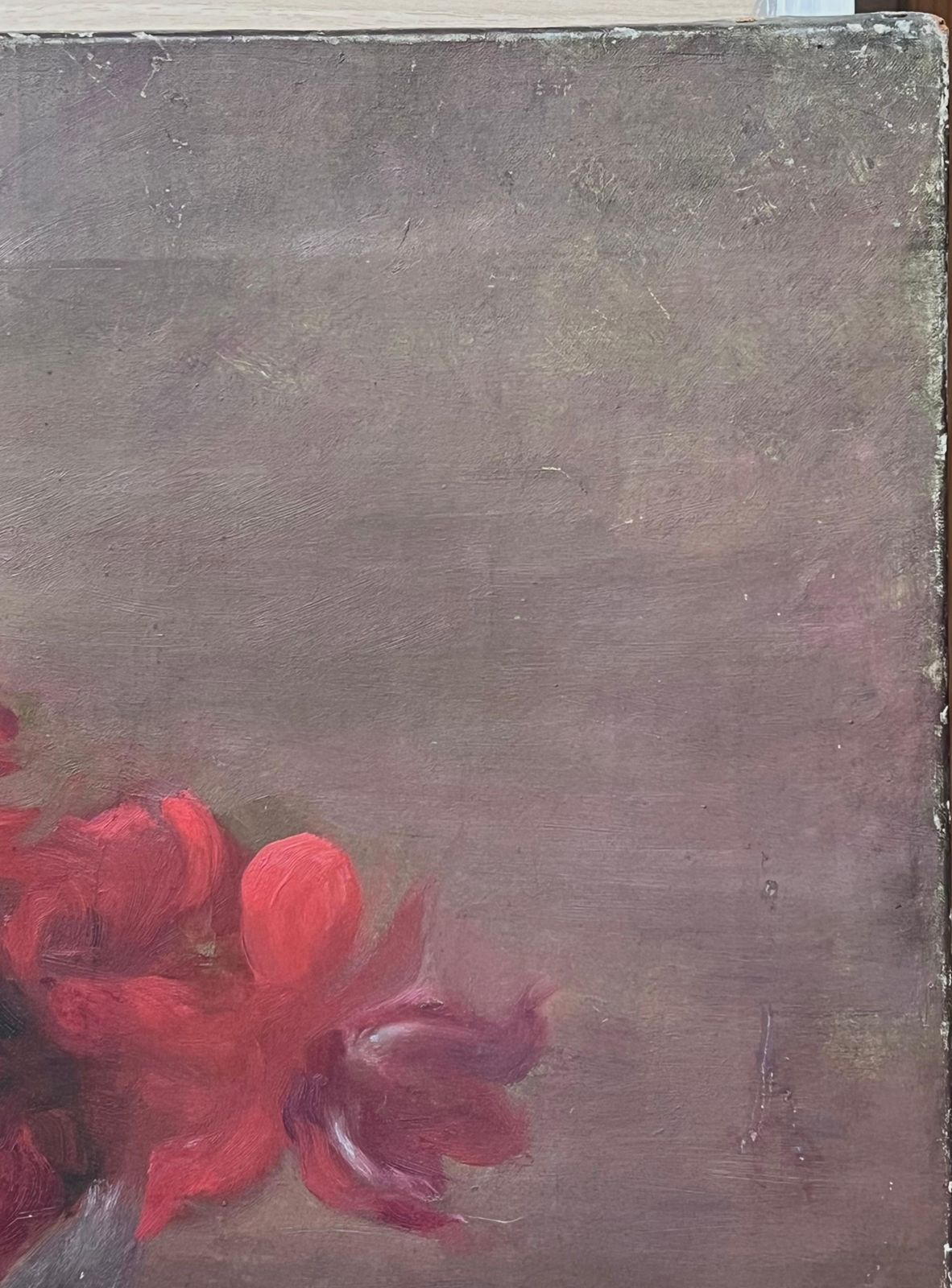 French School1900's French Impressionist Oil On Canvas Pretty Flowers Still Life Natural1900 photo vinterior