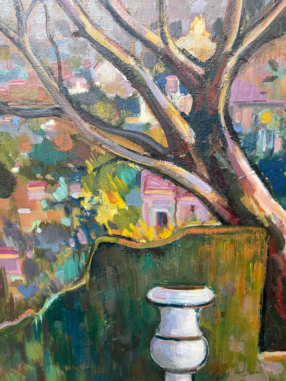 Art Max Toutainprovencal Coastal Garden Terrace Huge 20th Century French Impressionist Painting photo