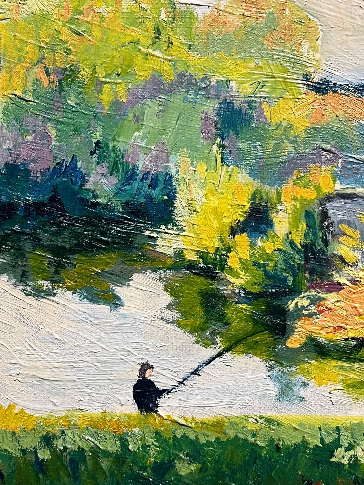 French Schooltranquil Normandy River Seine Landscape At Vernon Near Giverny Impressionist Oil1991 photo buy