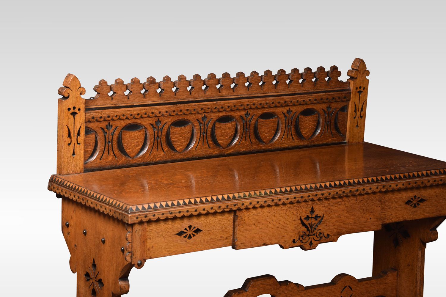 Victorian Gothic Revival Hall Table In The Manner Of Charles Bevan photo 2100.0