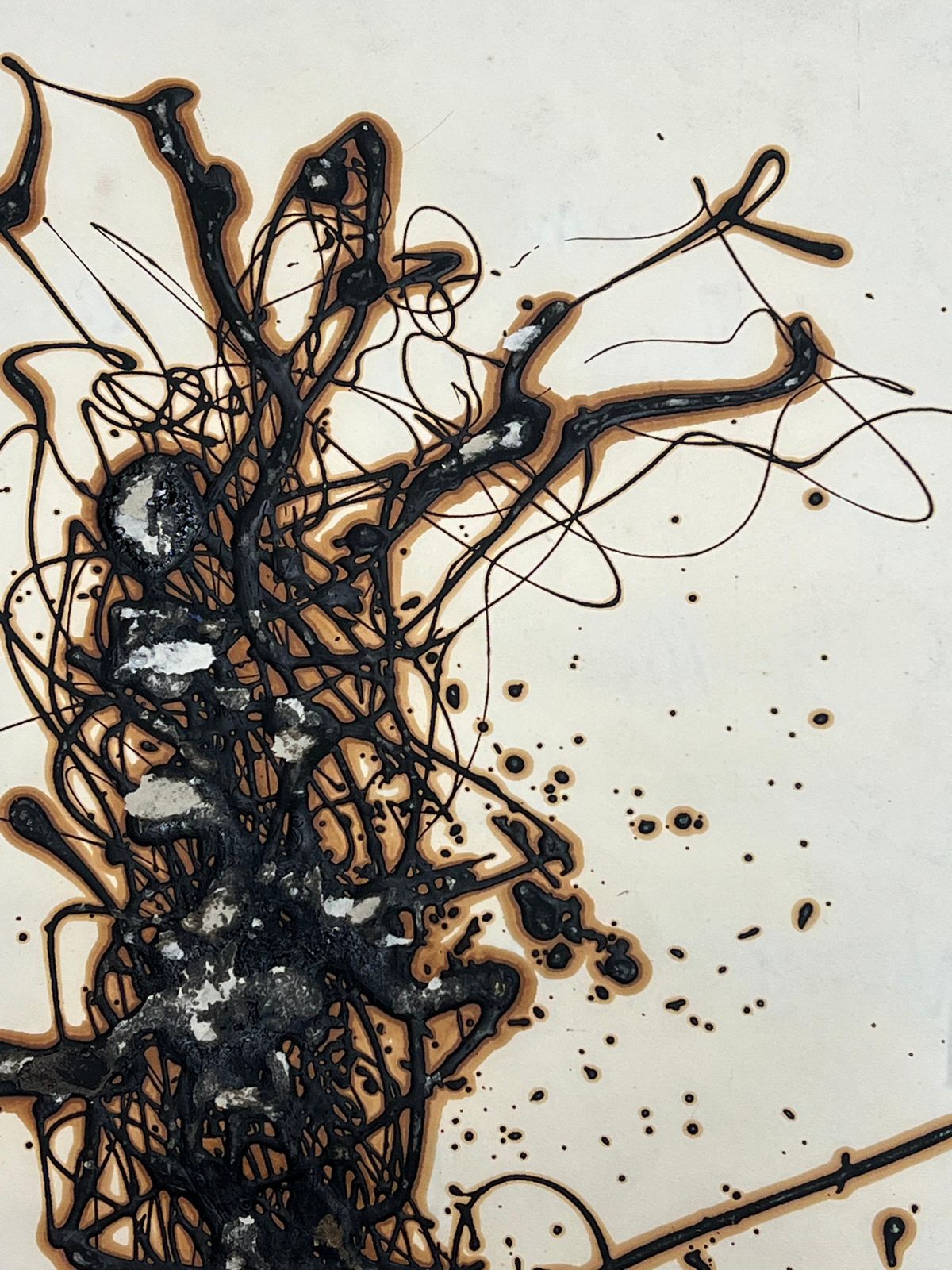Claude Lagoucheoriginal 1970's French Abstract Composition With Thick Organic Linesc. 1970's photo for sale