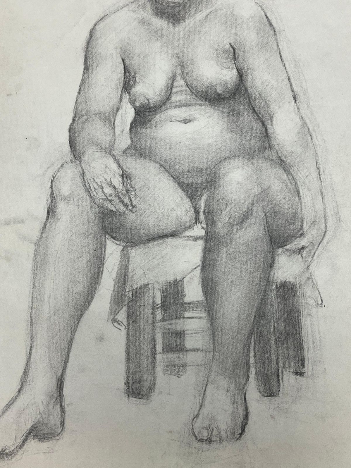 Josine Vignonmid Century French Study Of A Seated Nude Woman1945 photo for sale
